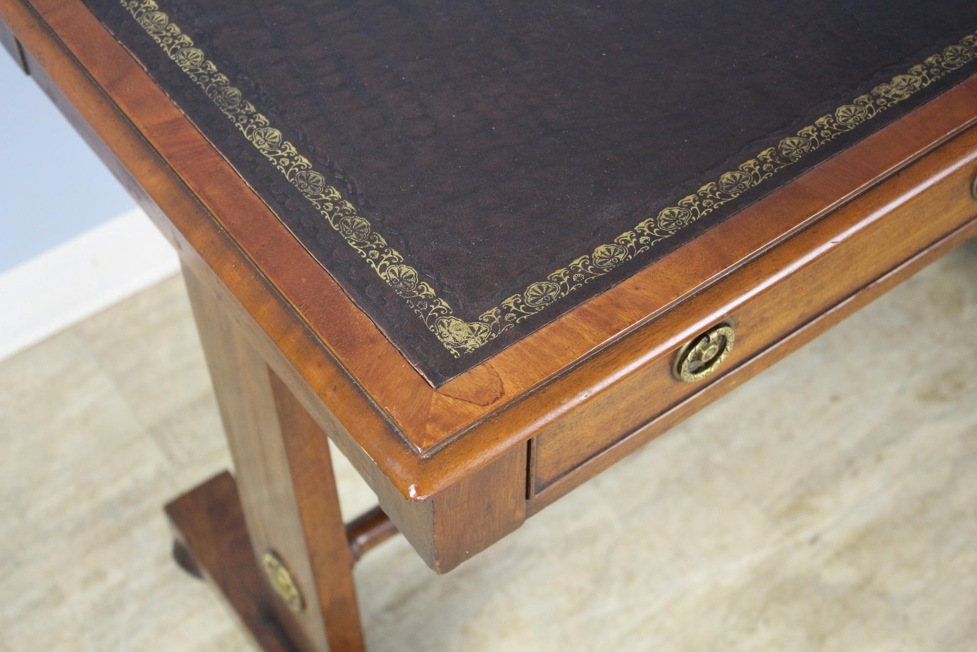 Mahogany Leather Topped Regency Writing Desk 3