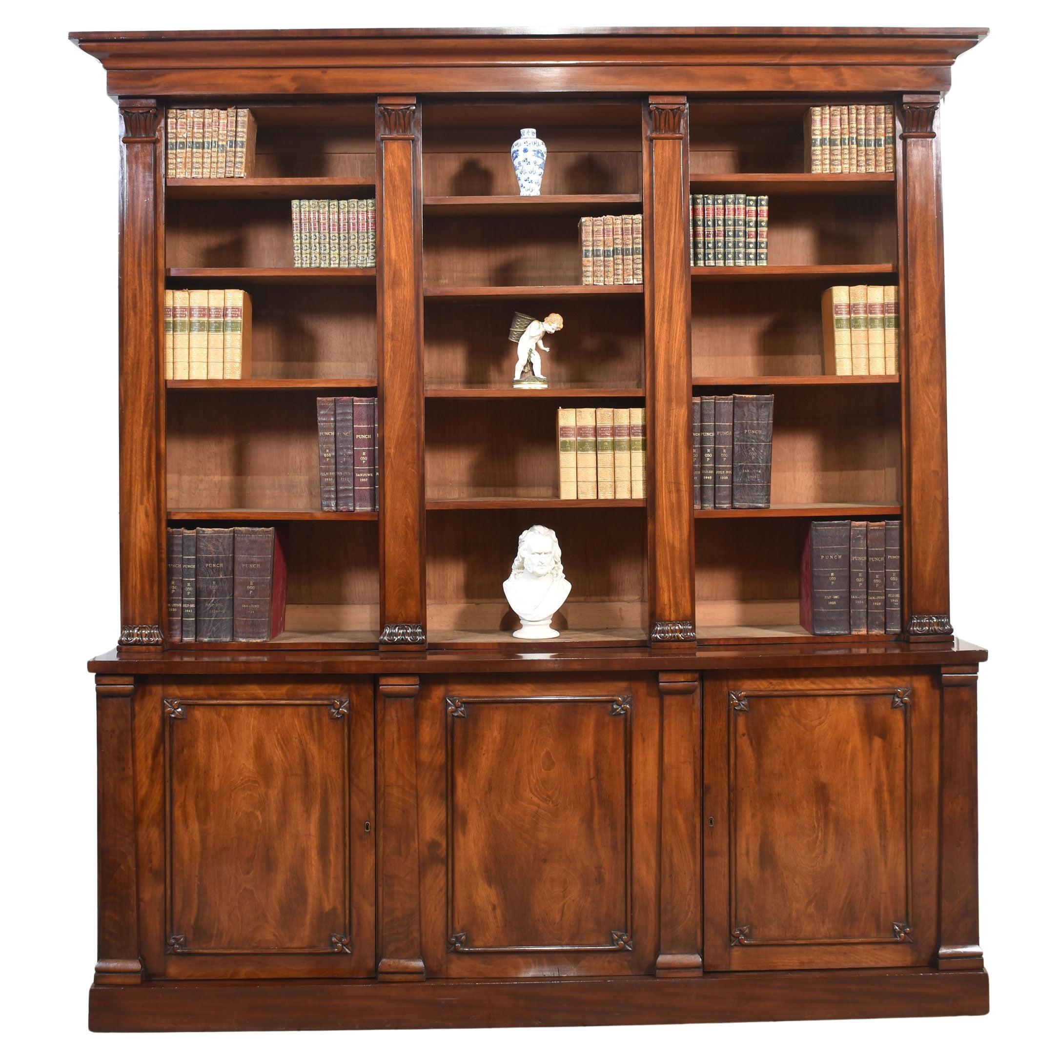 Bibliotheks Bücherregal aus Mahagoni