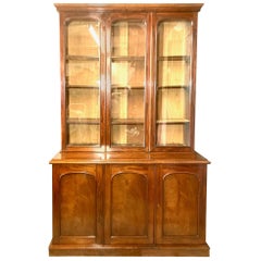 Mahogany Library Bookcase, Original Bookcase, English, circa 1860