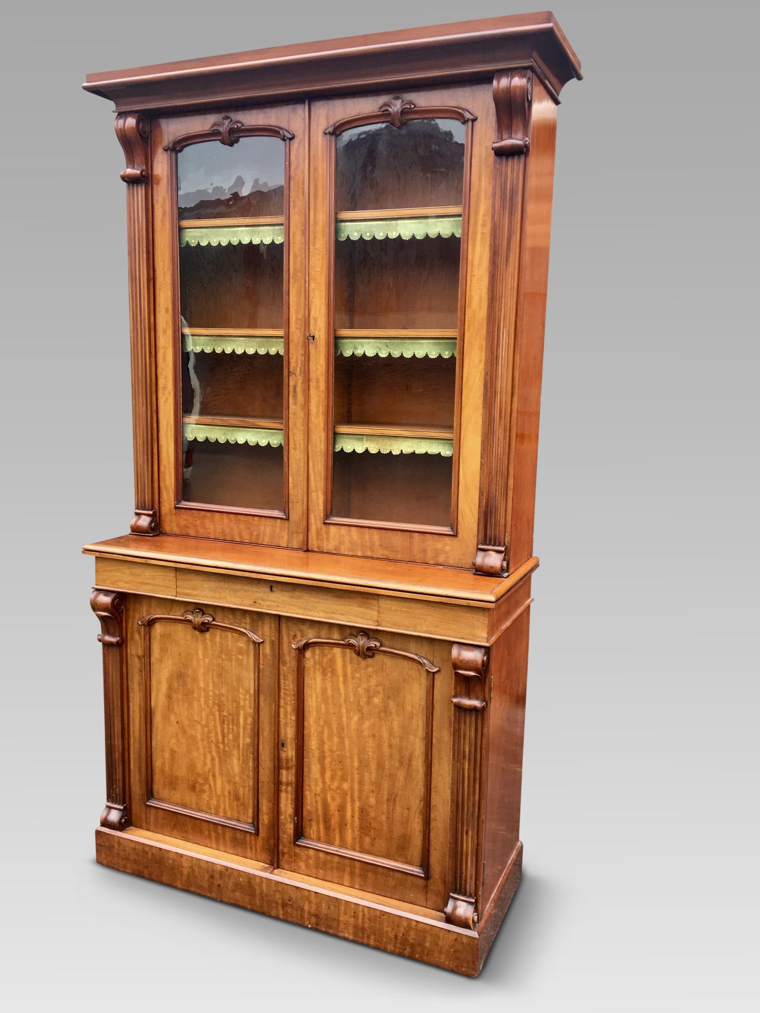 Victorian Mahogany Library Bookcase, Scottish, 1880 For Sale