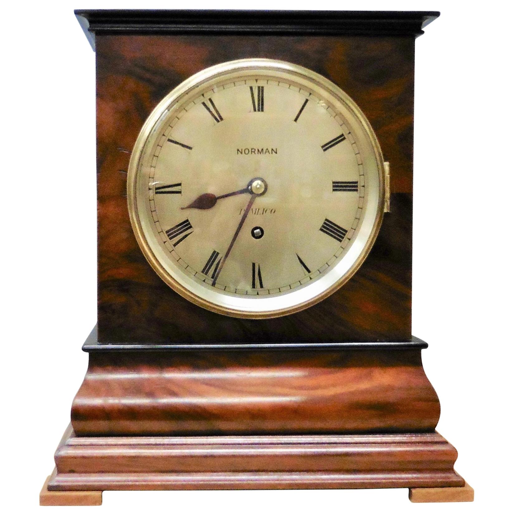 Mahogany Library Fusee Bracket Clock by Norman, Pimlico For Sale