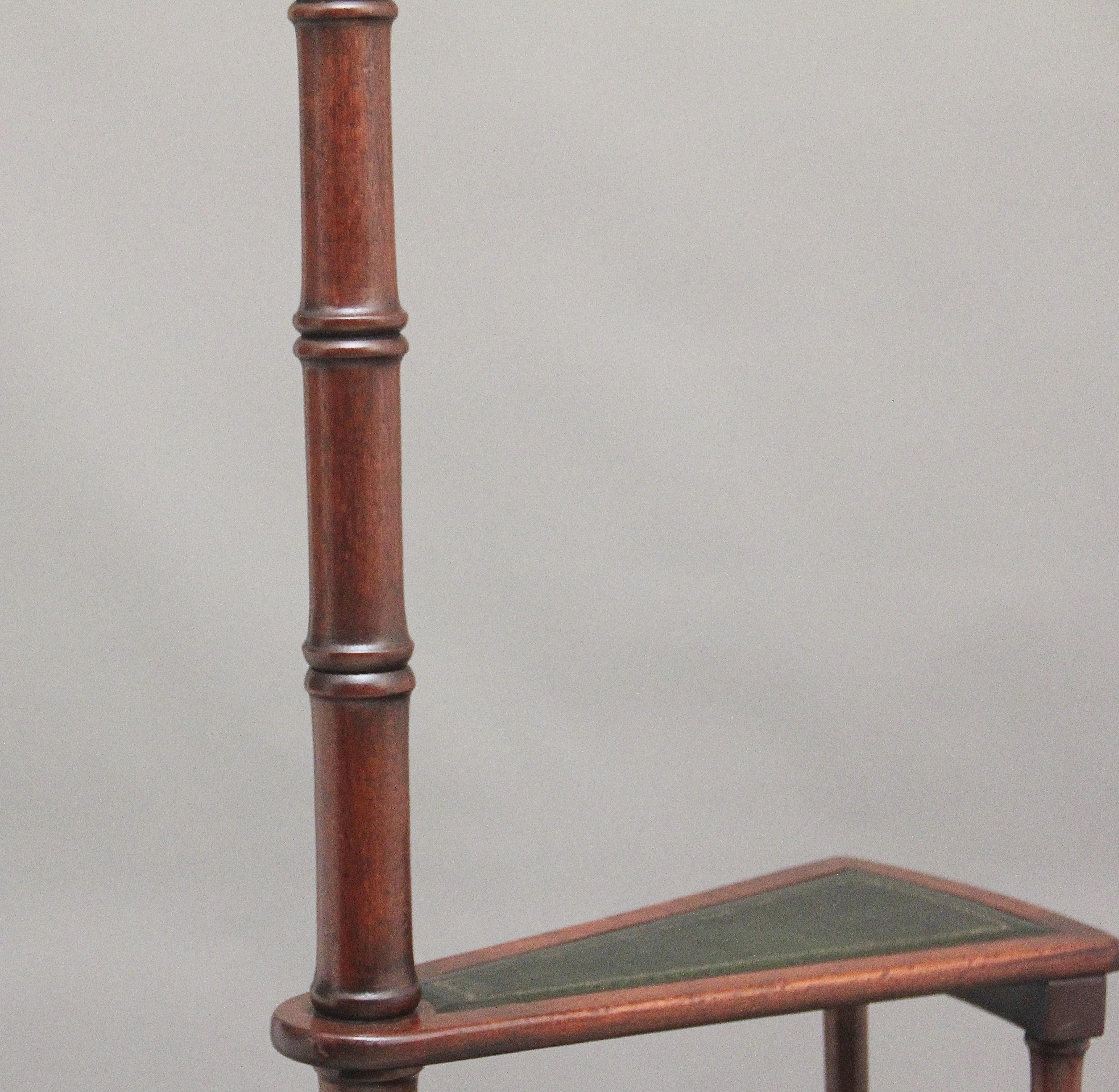 Mahogany library steps For Sale 3