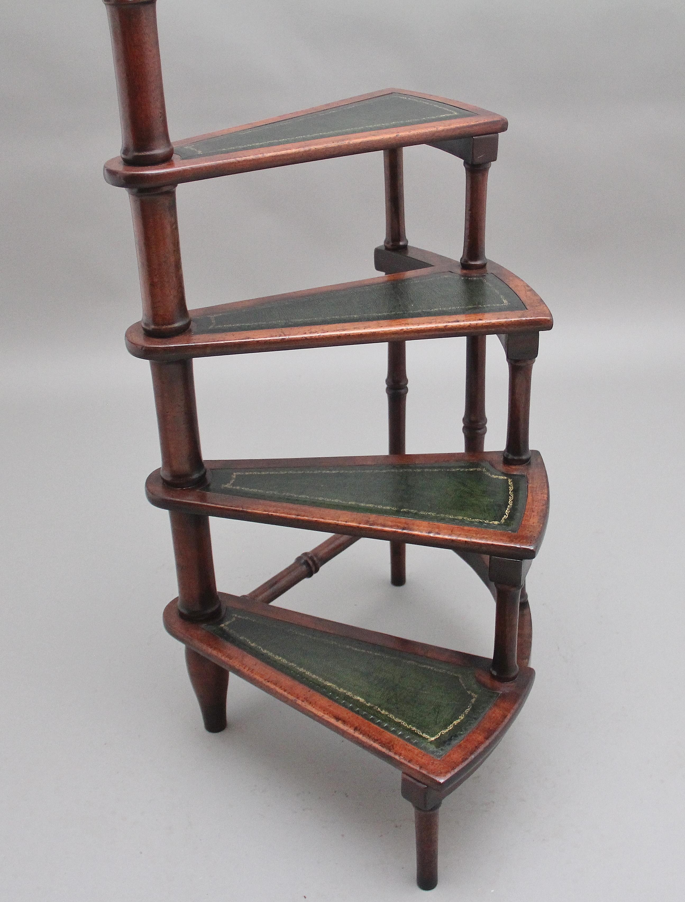 Mahogany library steps For Sale 1
