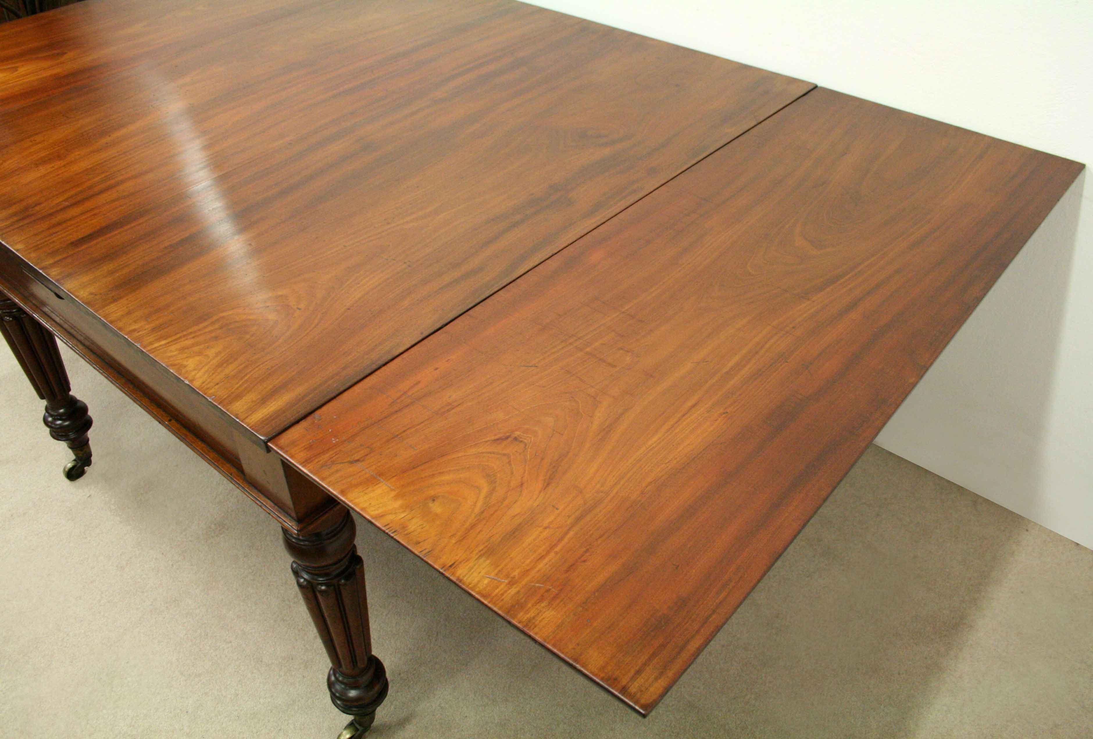 Victorian Mahogany Library Table or Pull Out Table after Gillows of Lancaster For Sale