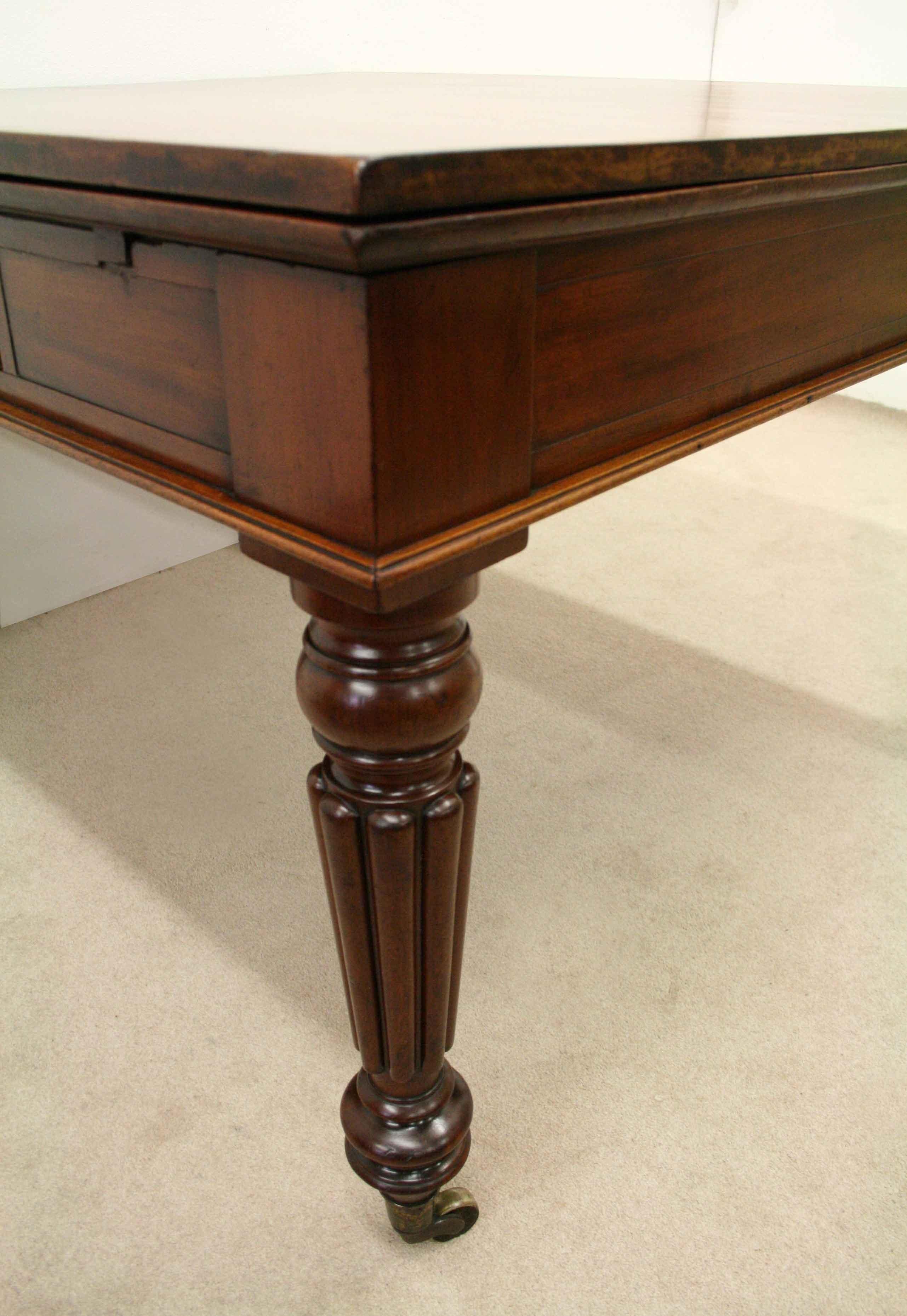 Mahogany Library Table or Pull Out Table after Gillows of Lancaster For Sale 2