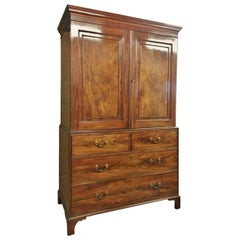 Mahogany Linen Press, Georgian, circa 1800