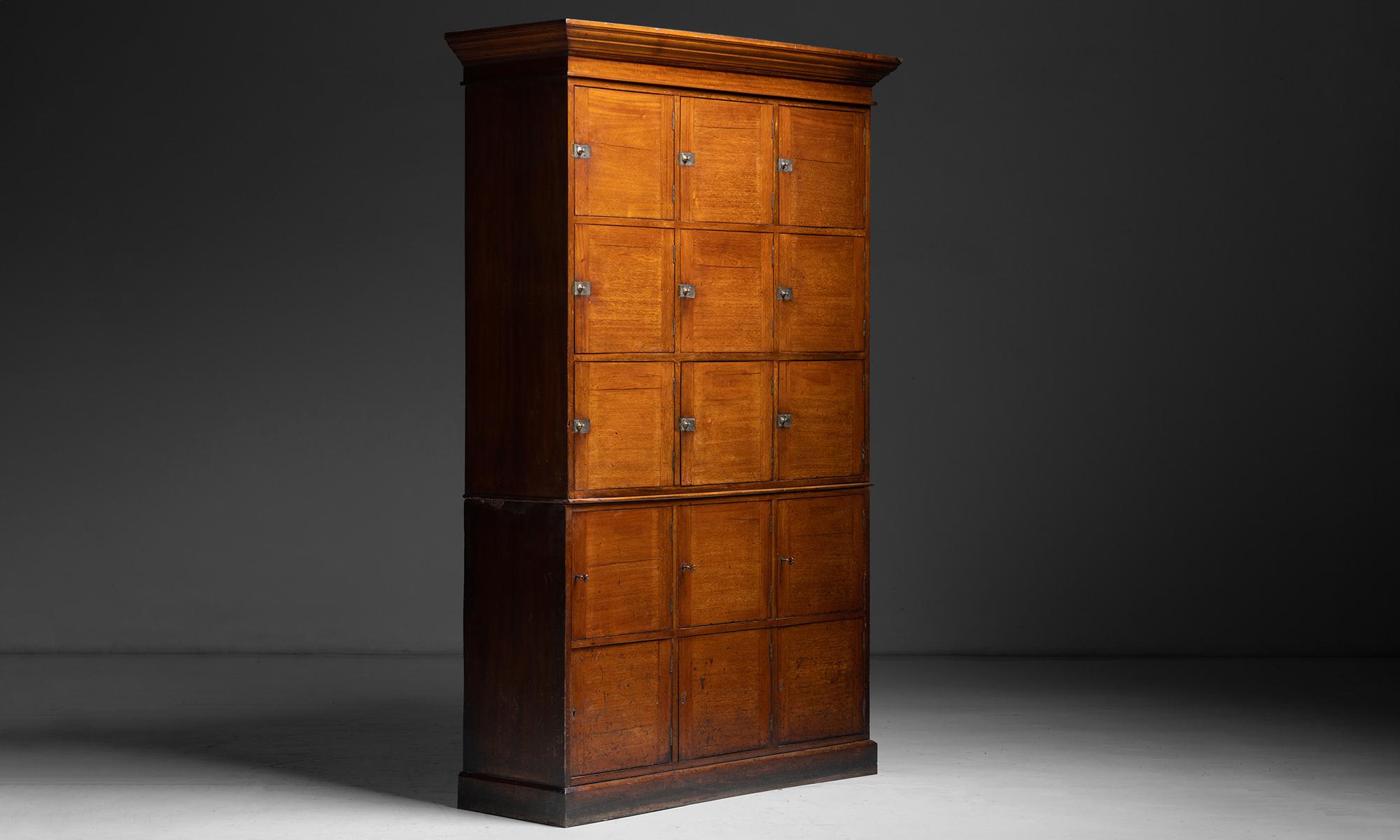 English Mahogany Locker, England, circa 1860