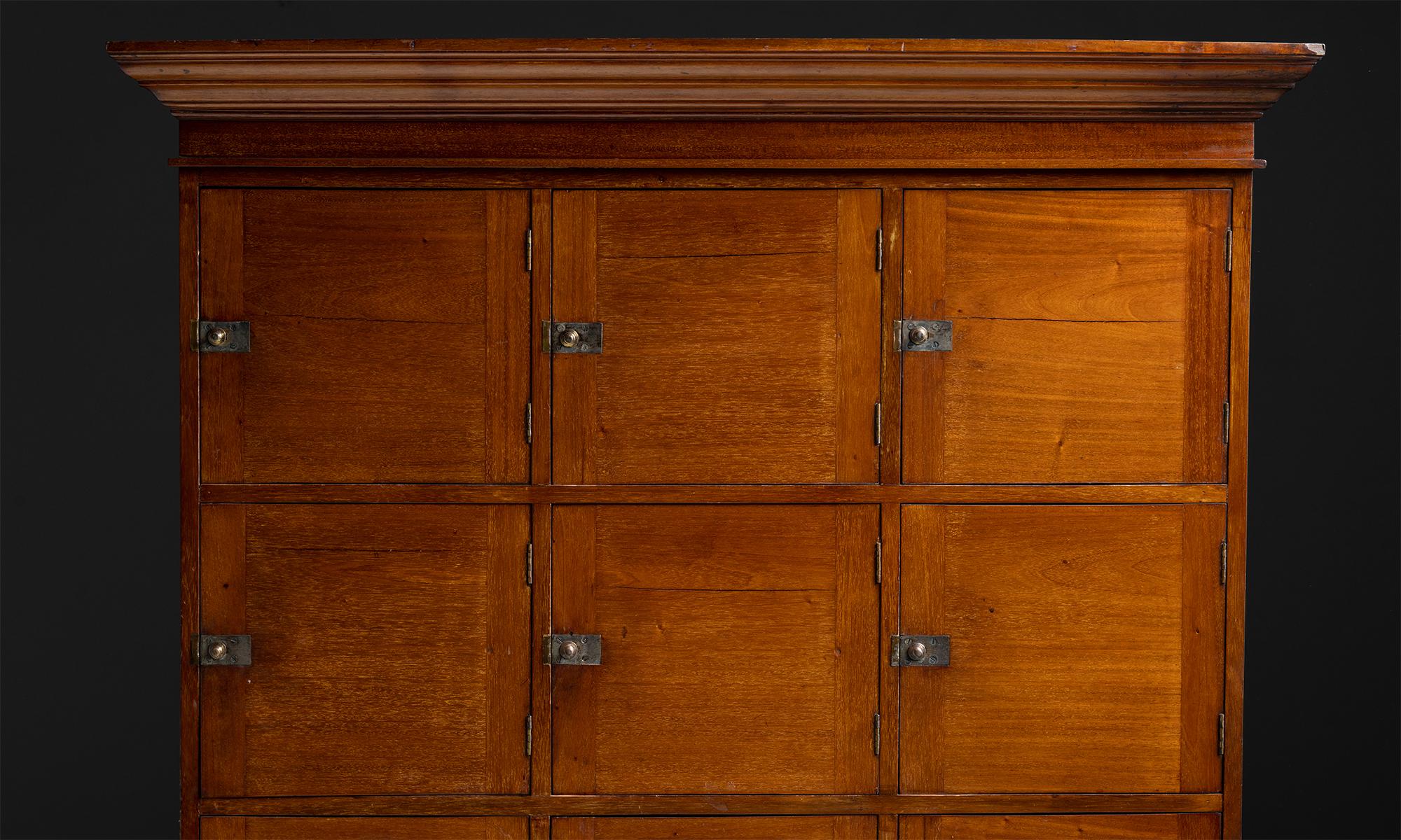 Mahogany Locker, England, circa 1860 In Good Condition In Culver City, CA