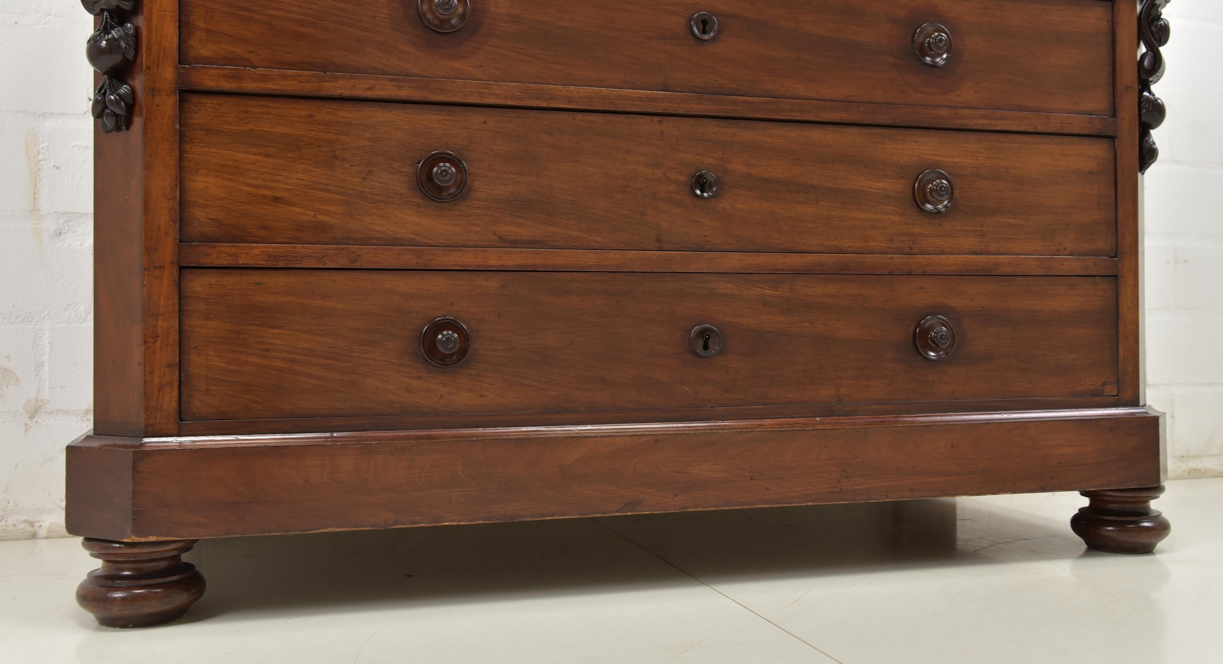 Mahogany Louis Philippe Drawer Chest from 1870 5
