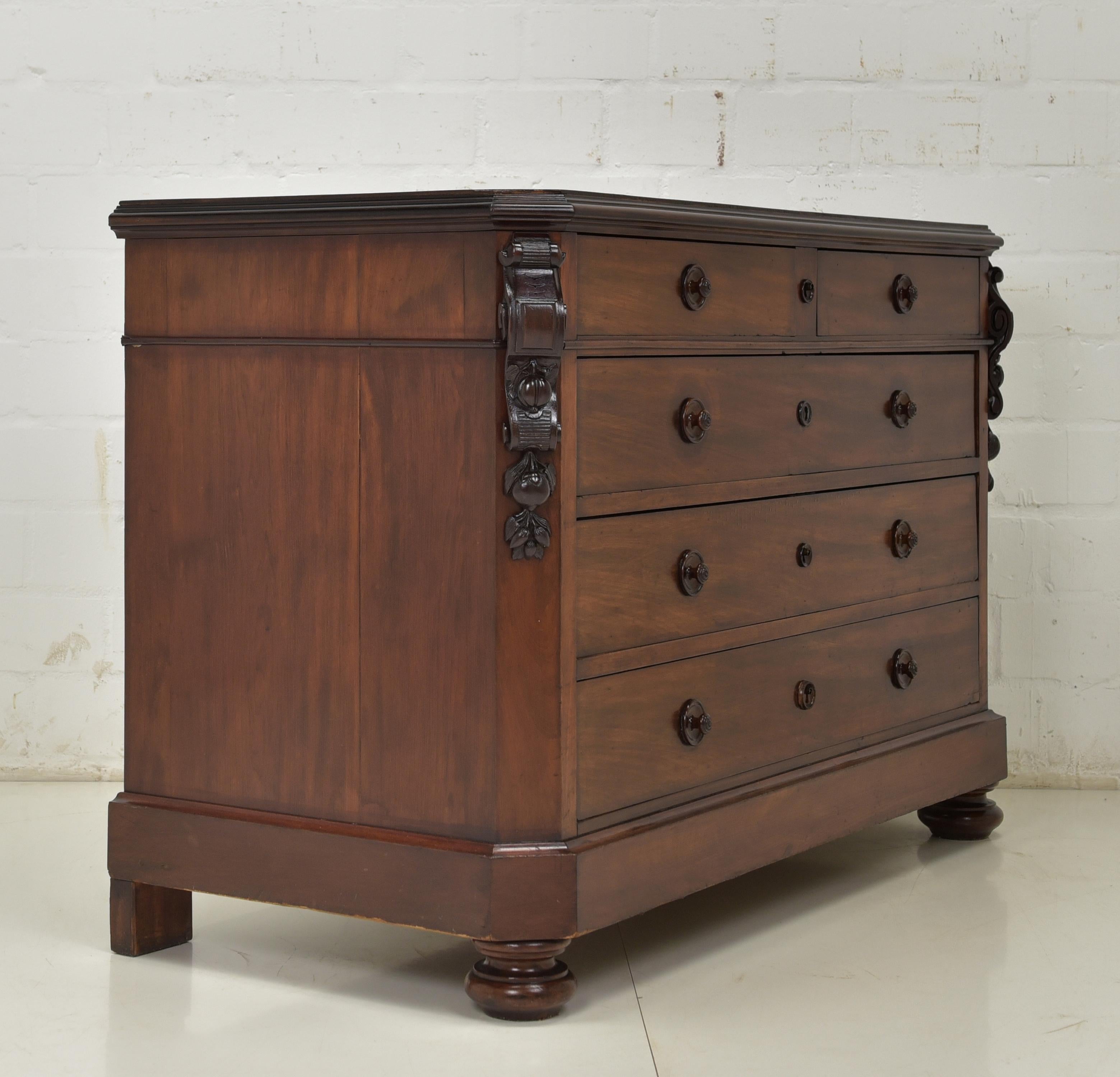 Mahogany Louis Philippe Drawer Chest from 1870 6