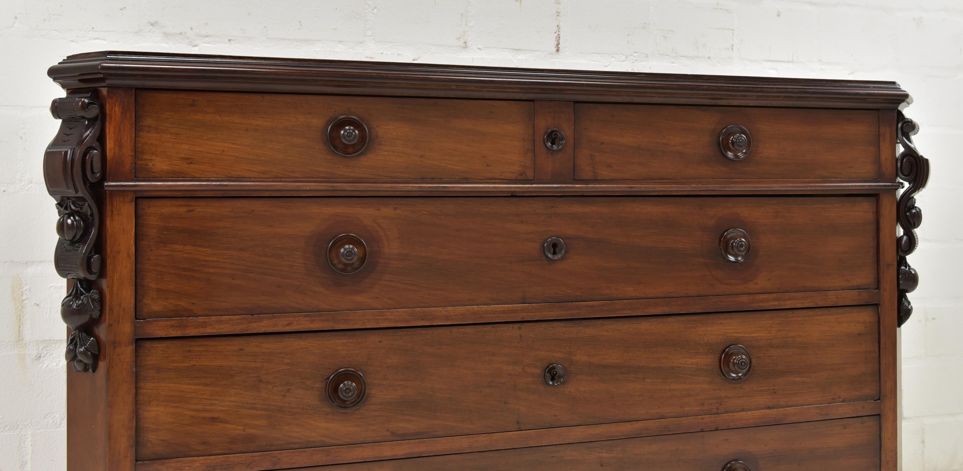 Mahogany Louis Philippe Drawer Chest from 1870 4