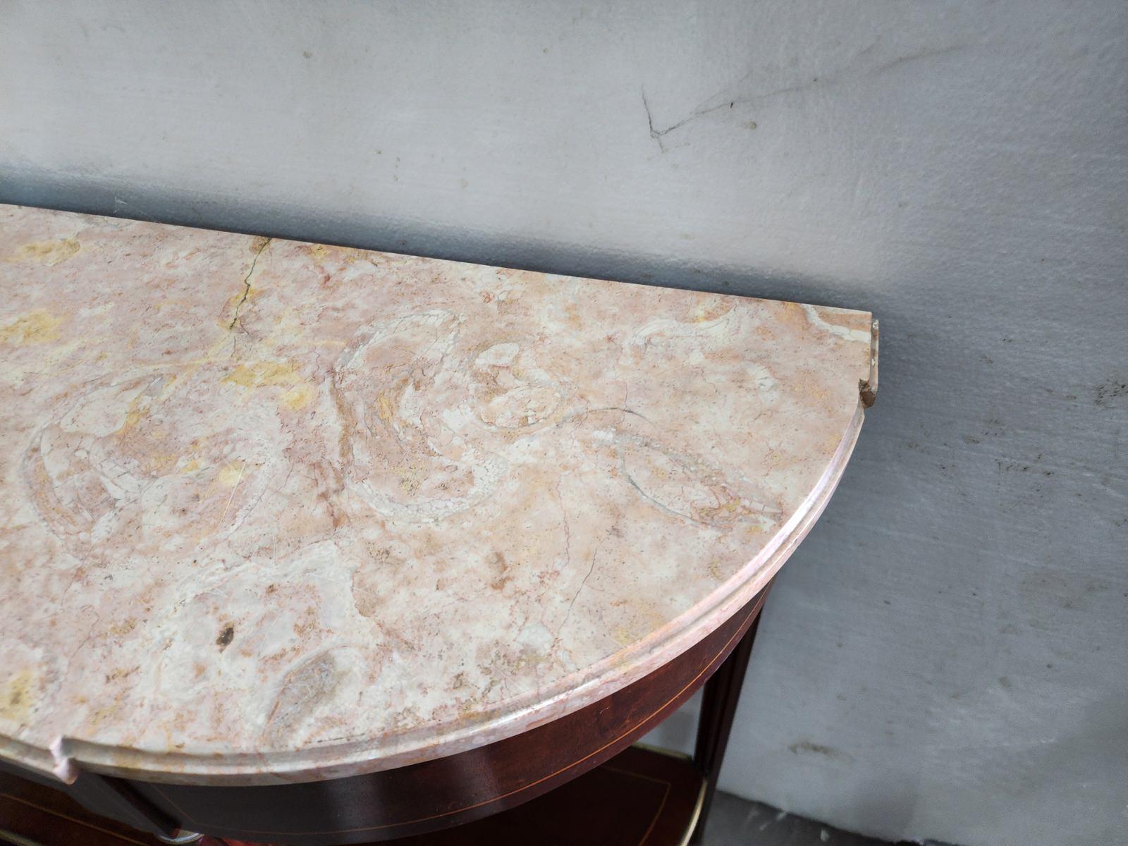Mahogany Louis XVI Style Console In Excellent Condition For Sale In Dallas, TX