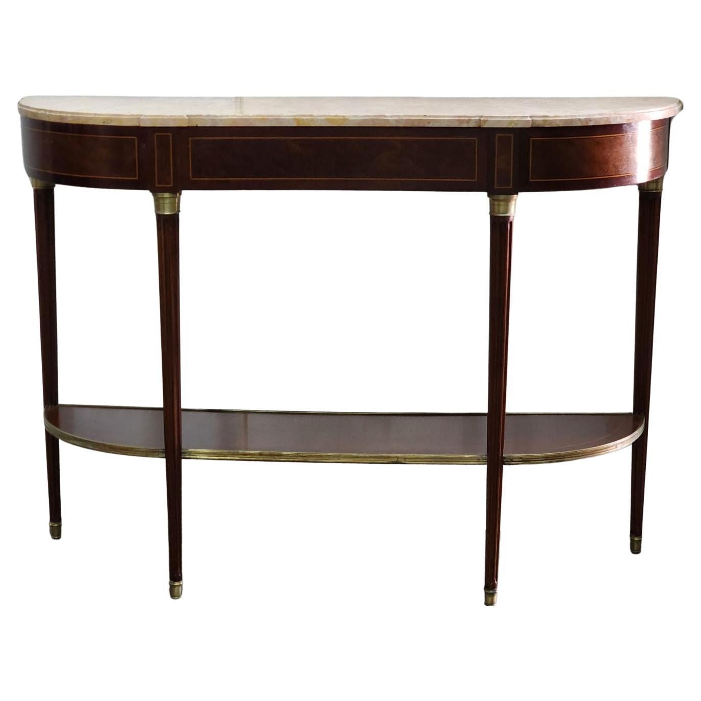 Mahogany Louis XVI Style Console