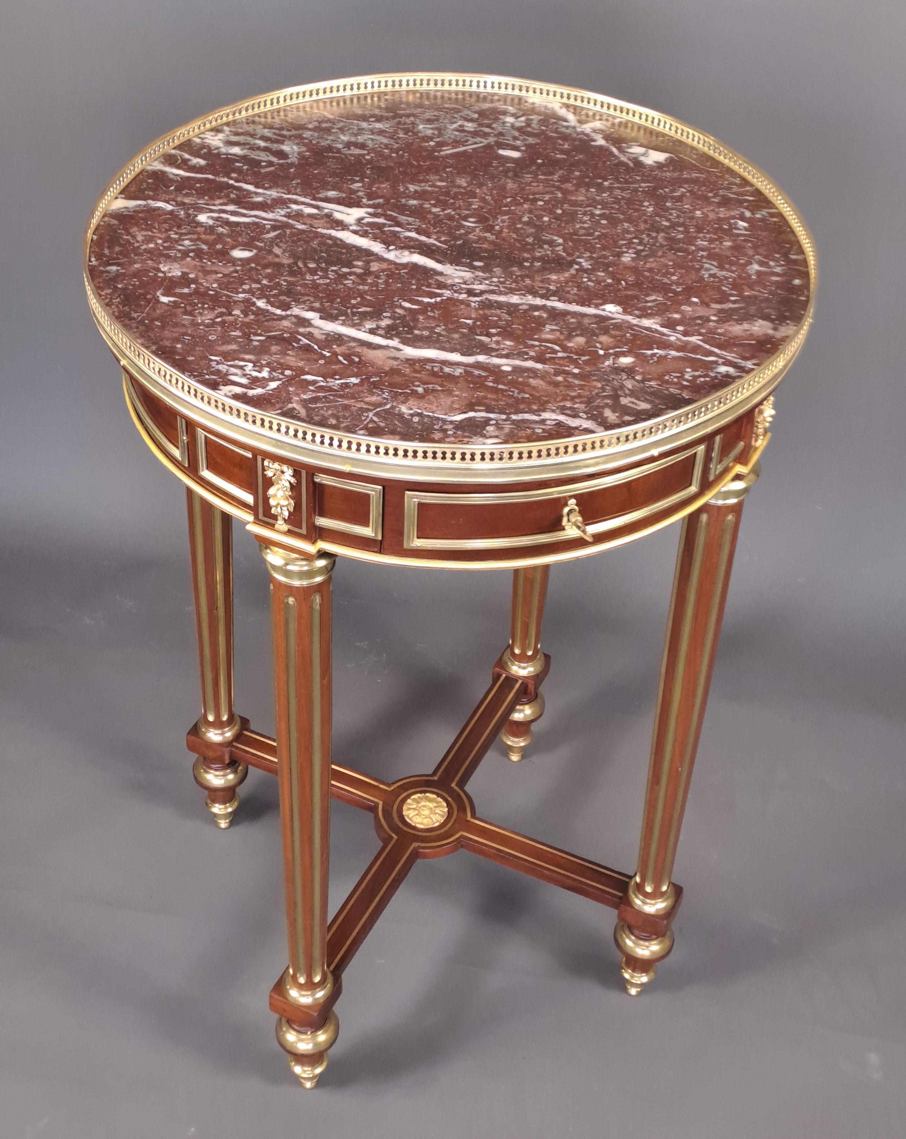 Mahogany Louis XVI Style Gueridon For Sale 4