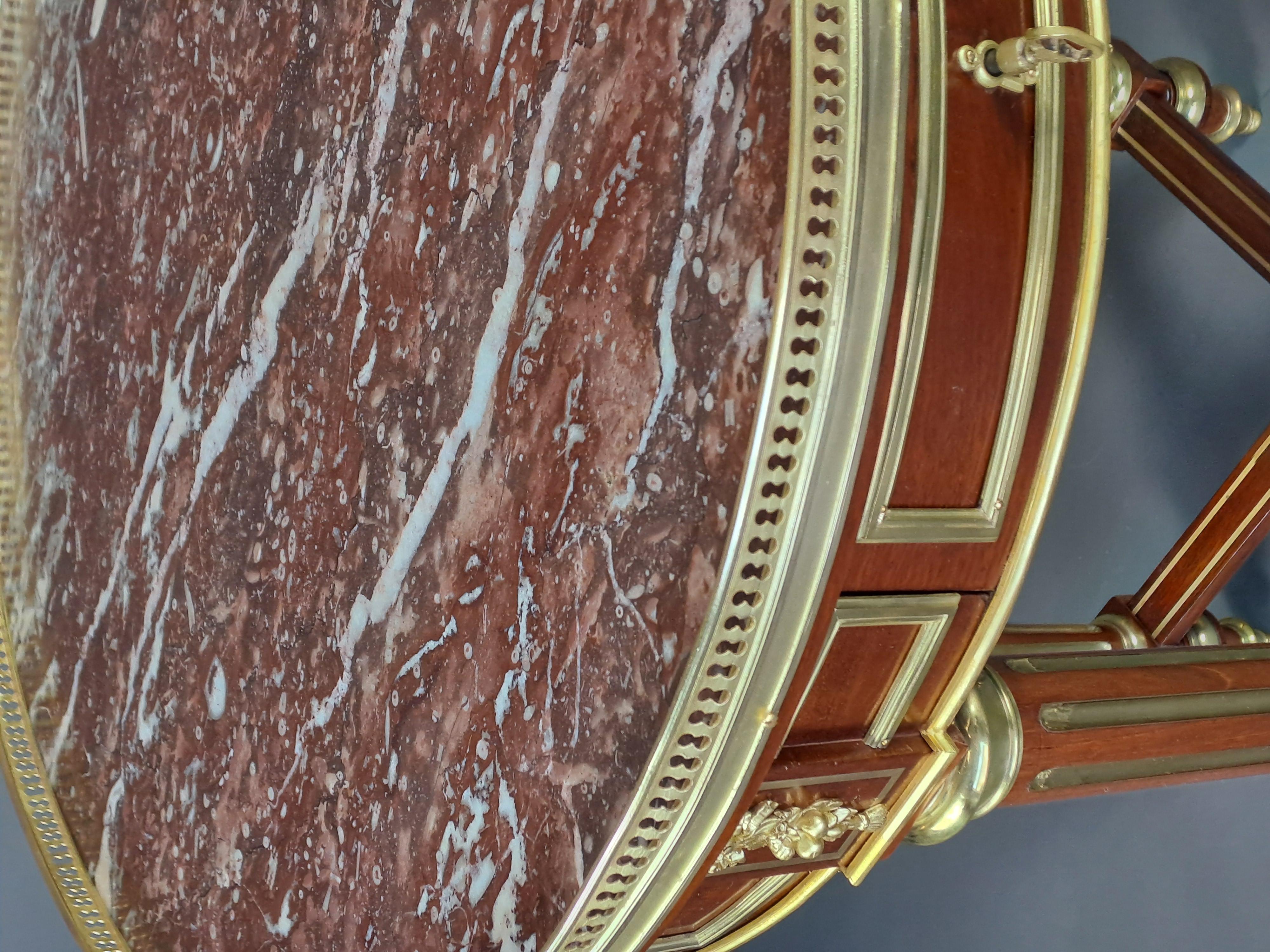 Mahogany Louis XVI Style Gueridon For Sale 1