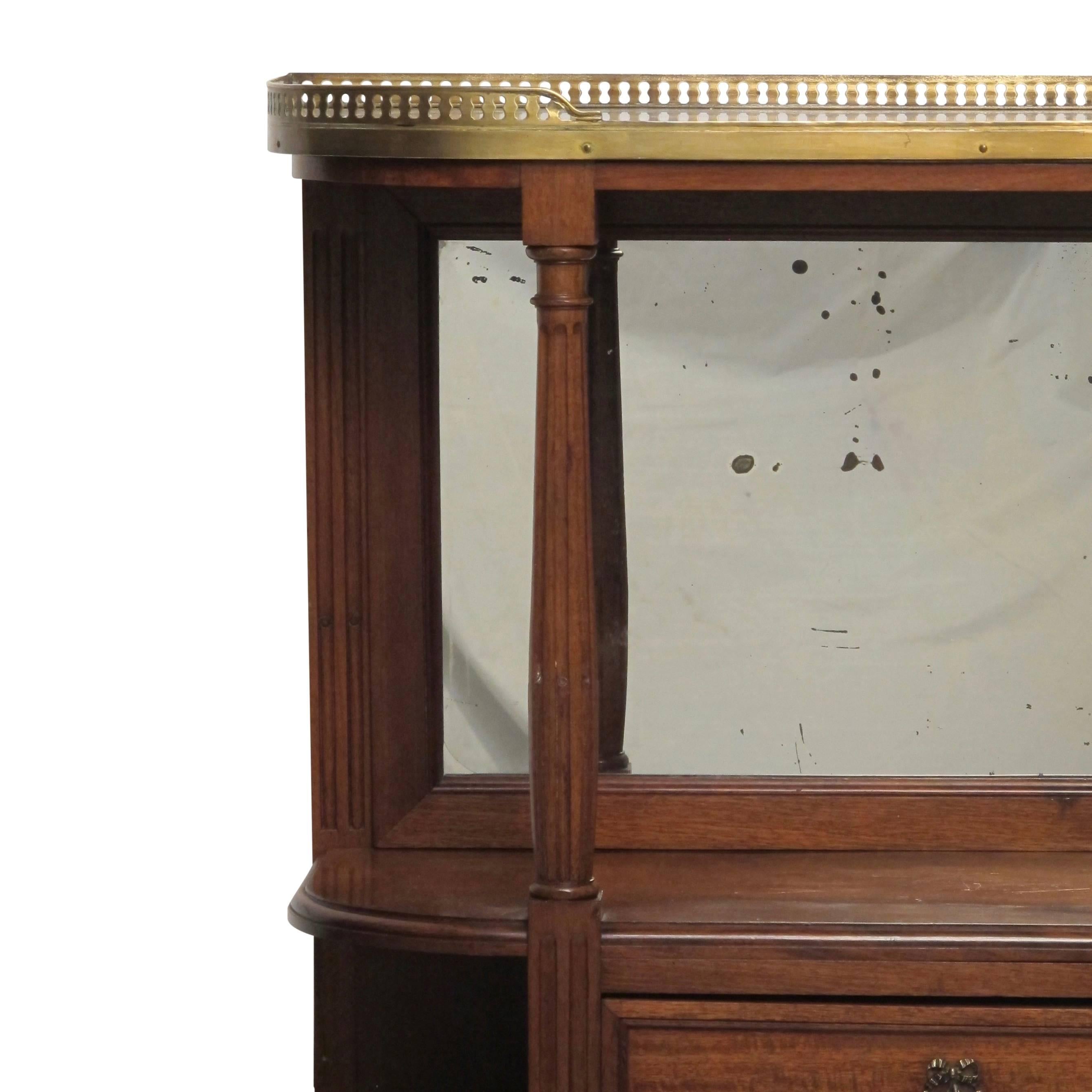 Mahogany Louis XVI Style What Not Stand with Marble Top, French, circa 1900 1