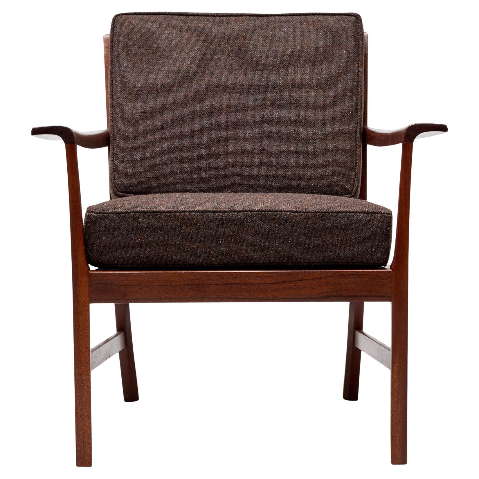 Sillón de salón de caoba de Ole Wanscher para A.J. Iversen