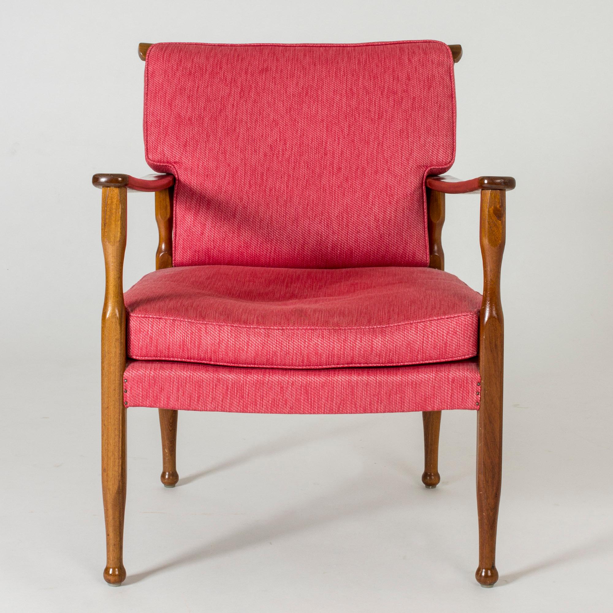Swedish Mahogany Lounge Chair by Josef Frank for Svenskt Tenn, Sweden, 1950s