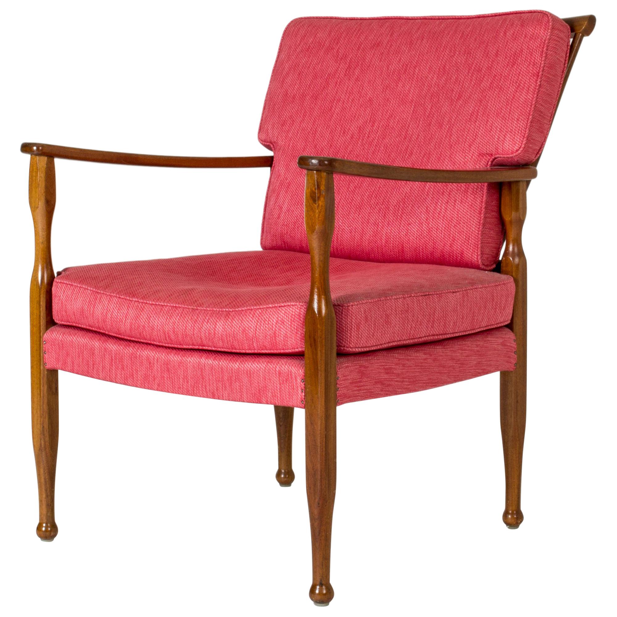 Mahogany Lounge Chair by Josef Frank for Svenskt Tenn, Sweden, 1950s