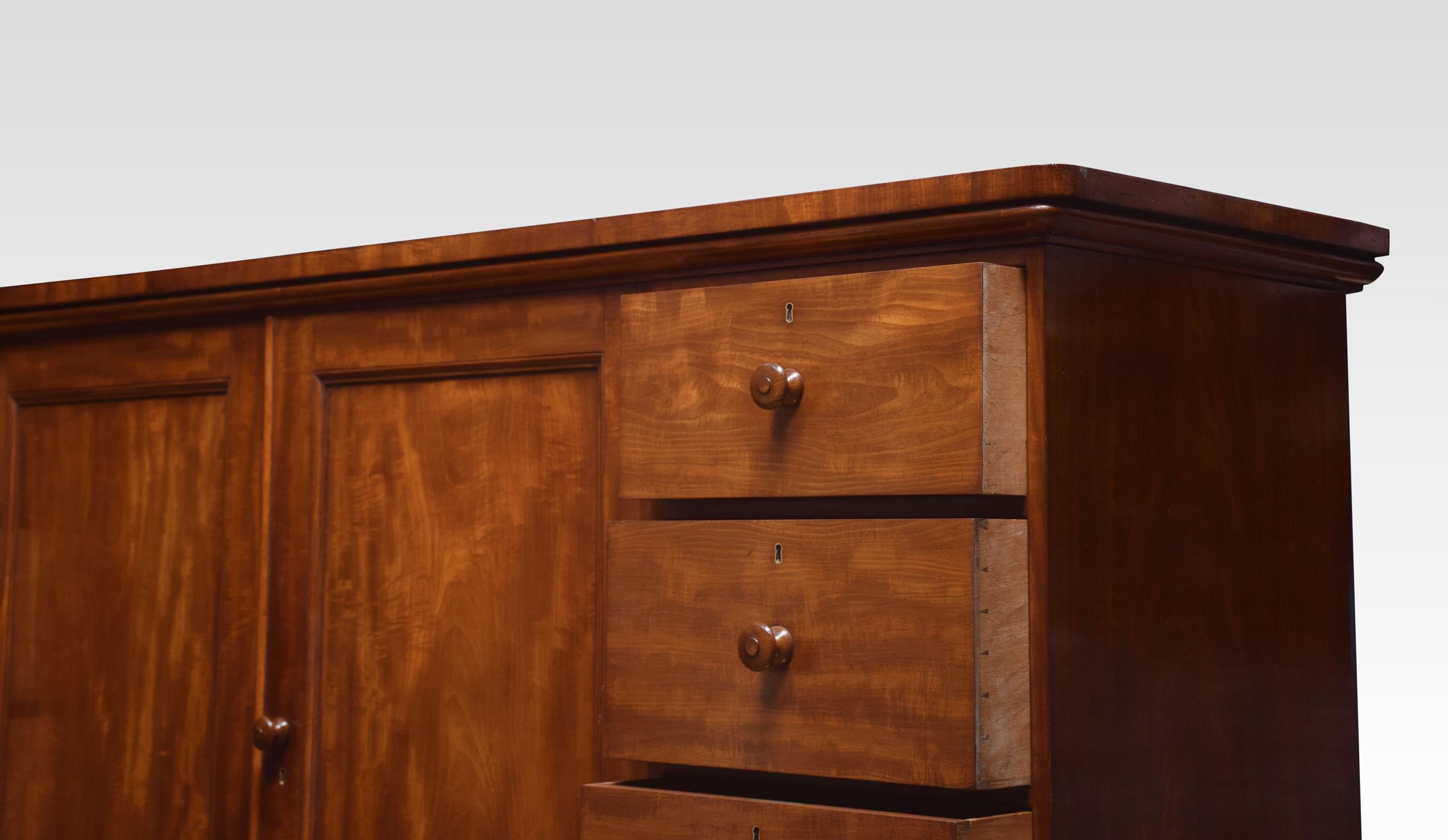 Mahogany Low Linen Press by Holland and Sons 5