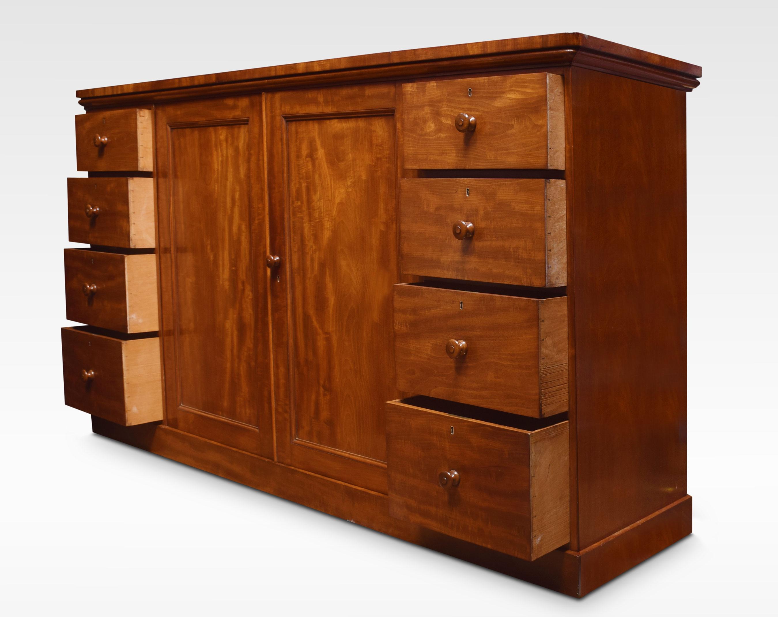 Mahogany Low Linen Press by Holland and Sons 1