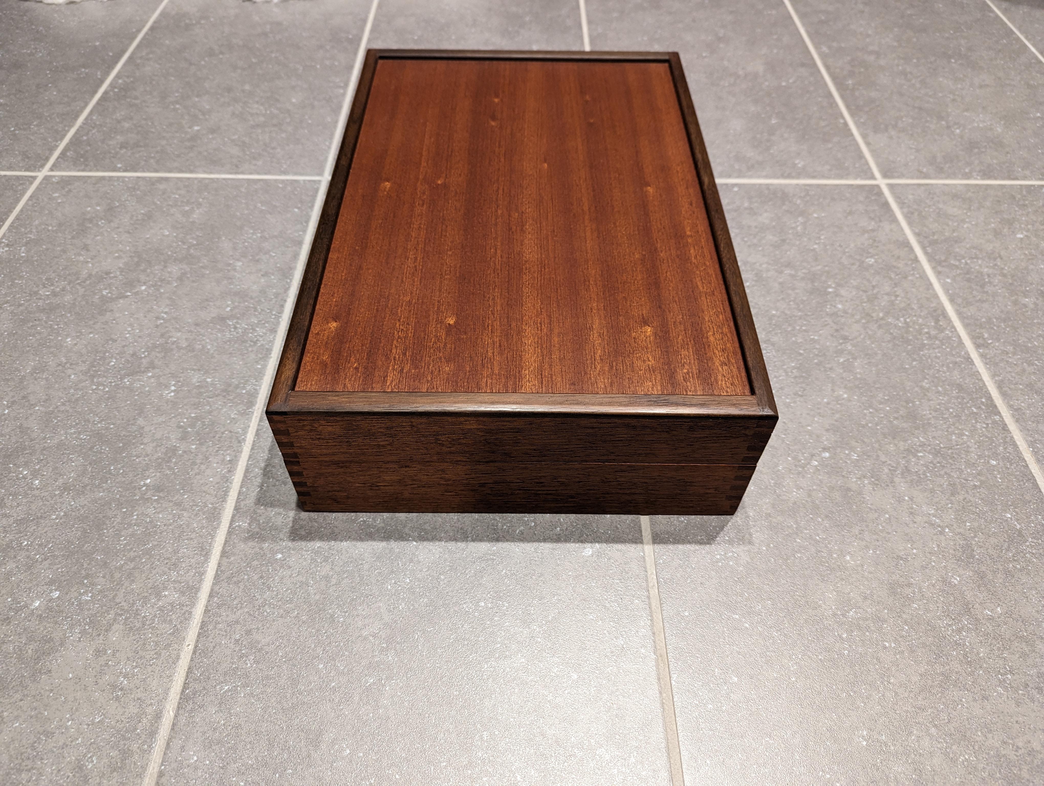 Mid-20th Century Mahogany machinists tool box For Sale