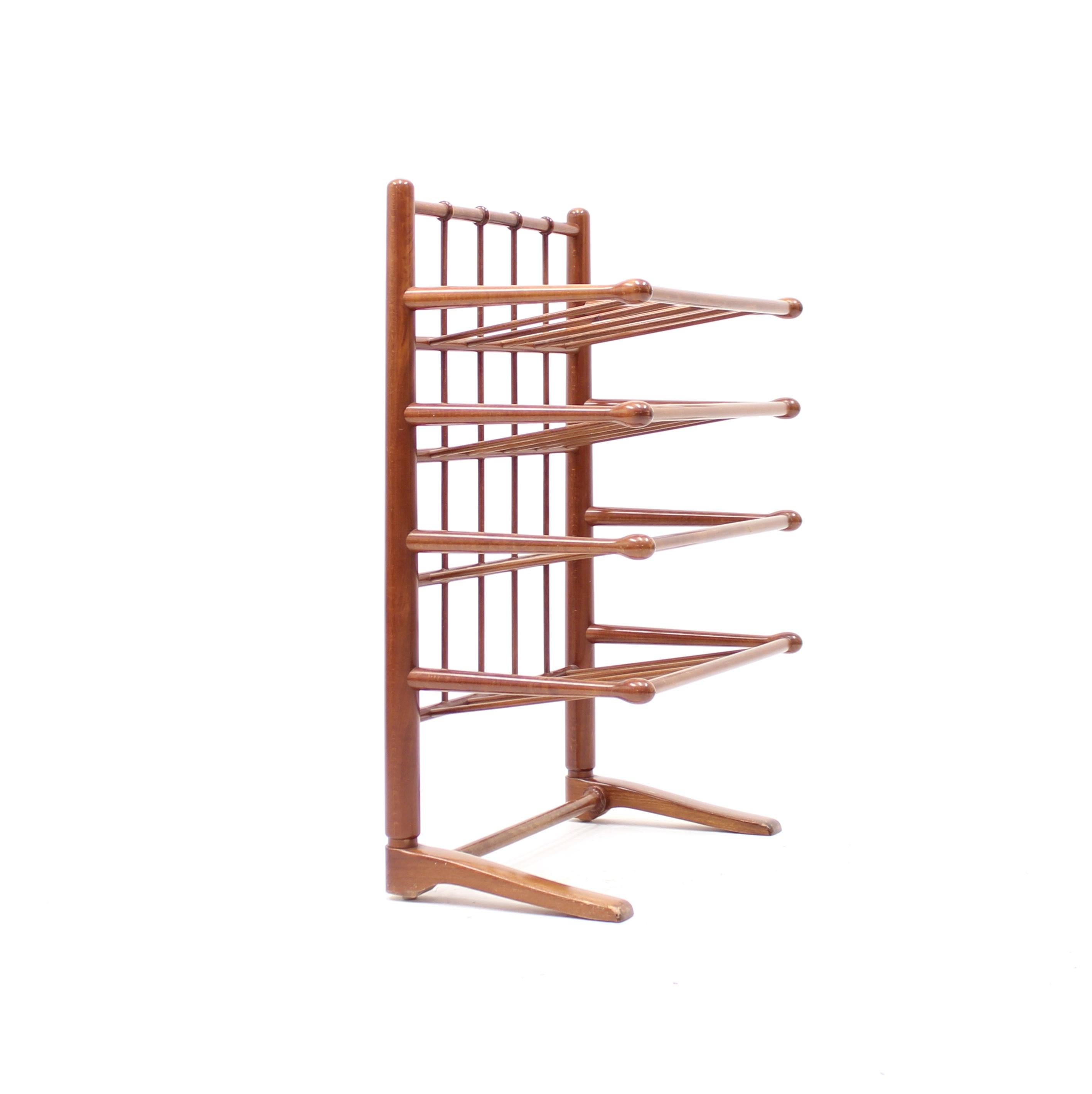 Mahogany Magazin or Note Rack, Attributed to Josef Frank, 1950s 1