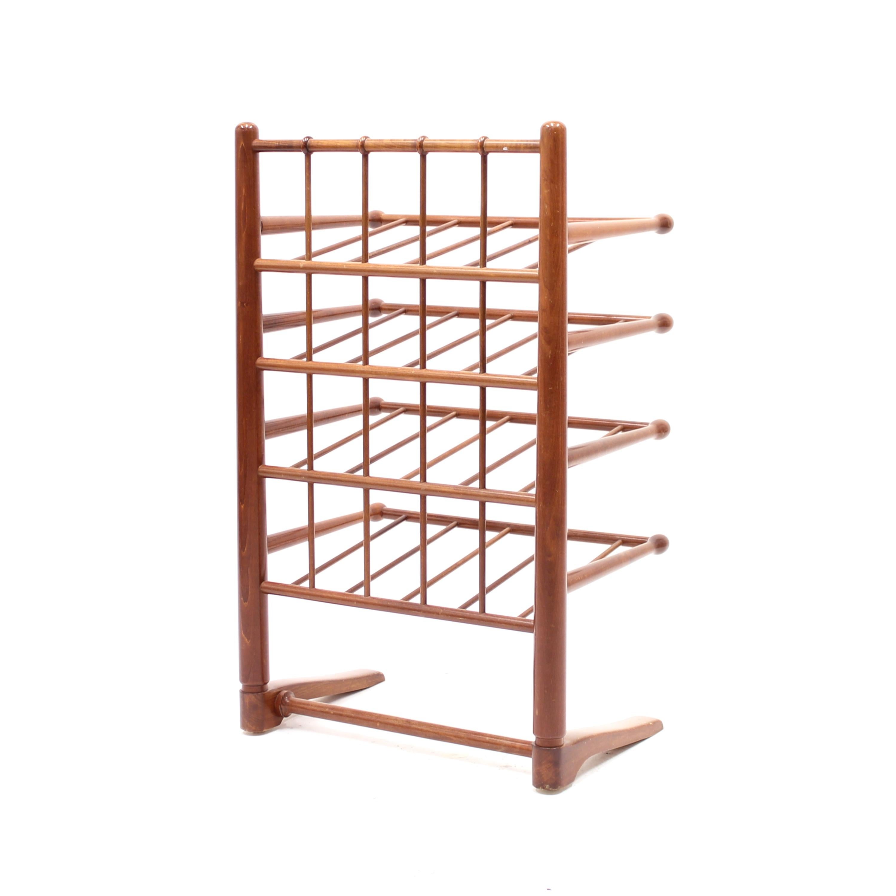 Mahogany Magazin or Note Rack, Attributed to Josef Frank, 1950s 2