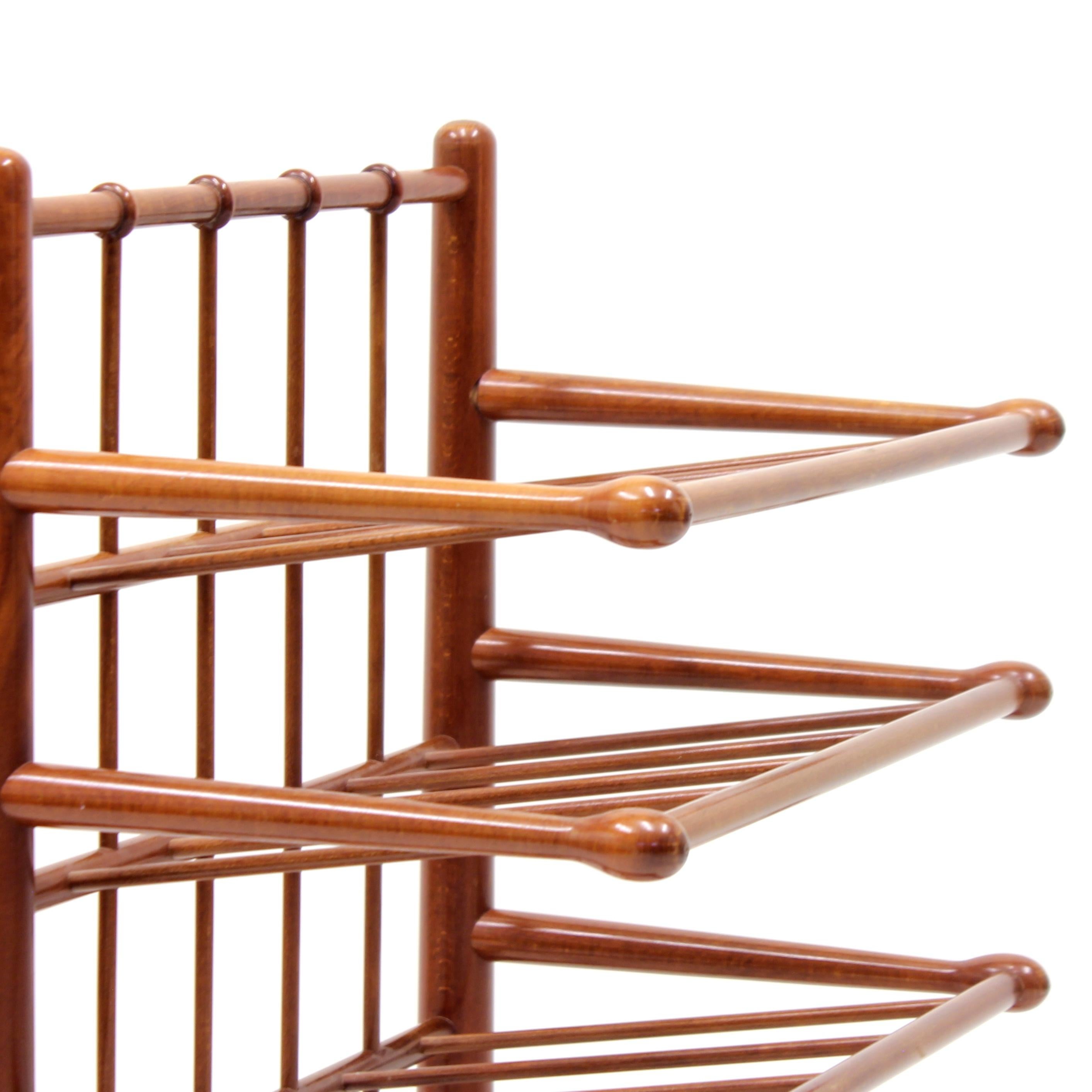 Mahogany Magazin or Note Rack, Attributed to Josef Frank, 1950s 3