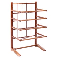 Mahogany Magazin or Note Rack, Attributed to Josef Frank, 1950s