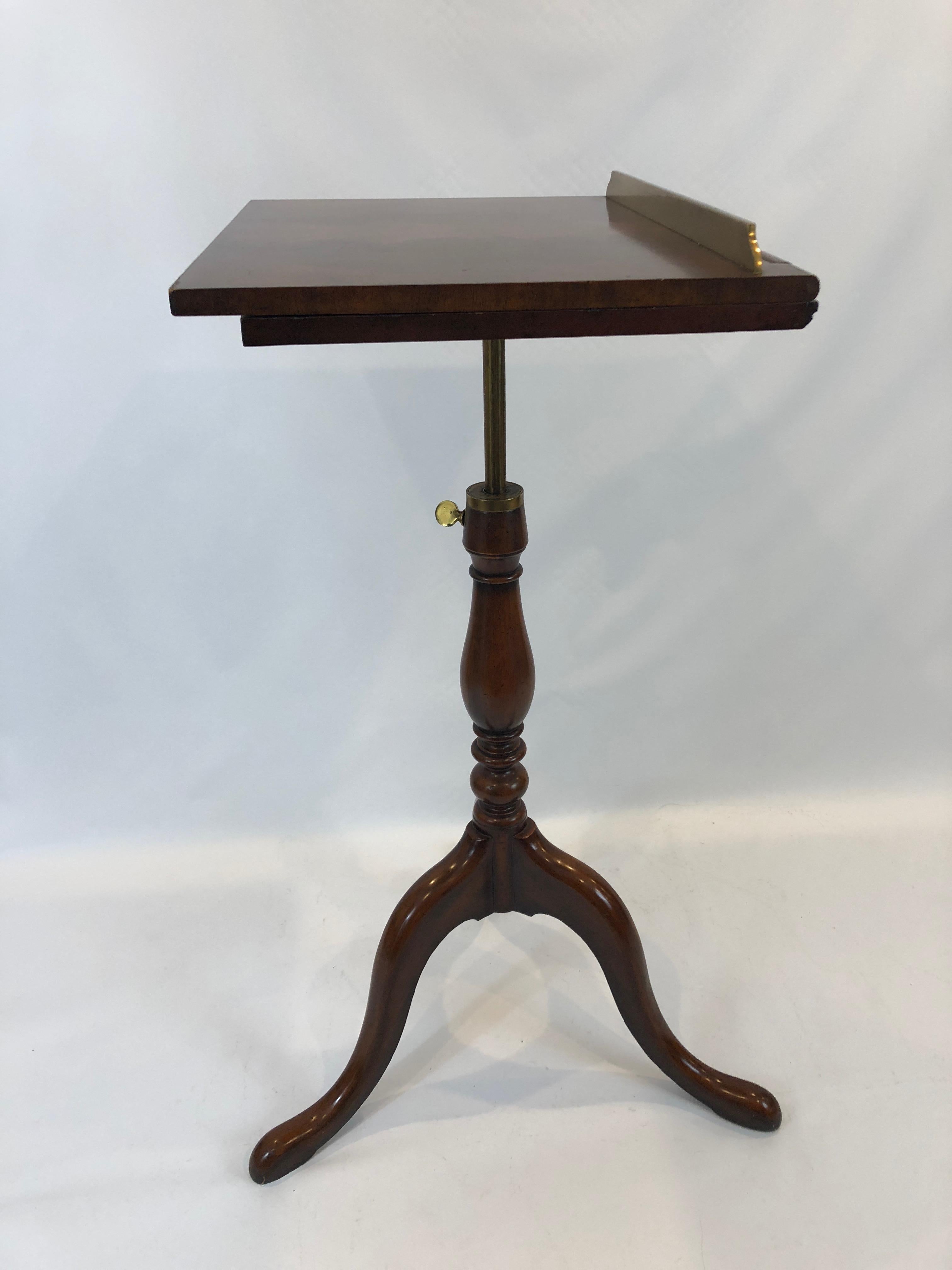 Mahogany Maitland Smith Queen Anne Style Adjustable Lectern 7