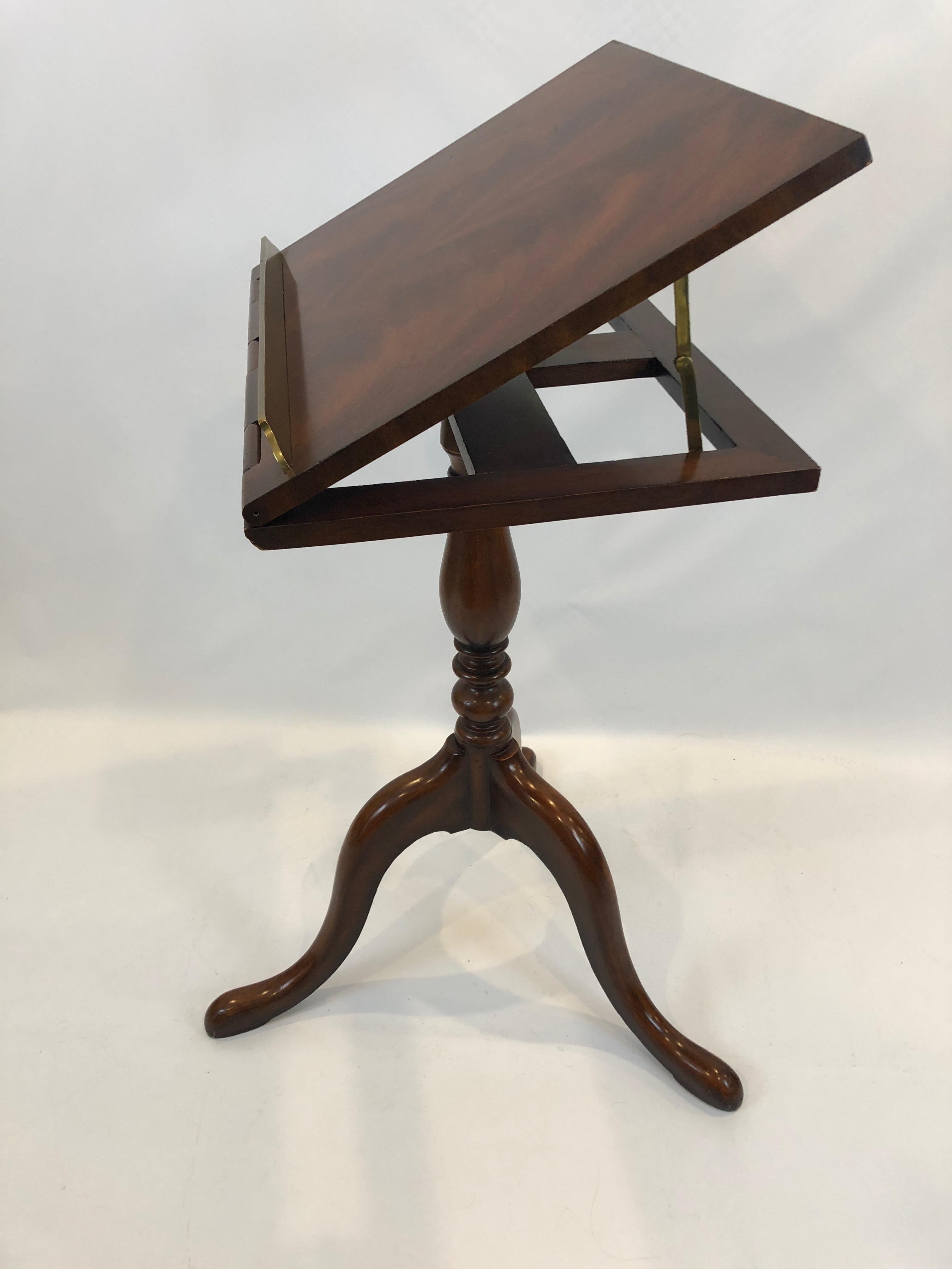 American Mahogany Maitland Smith Queen Anne Style Adjustable Lectern