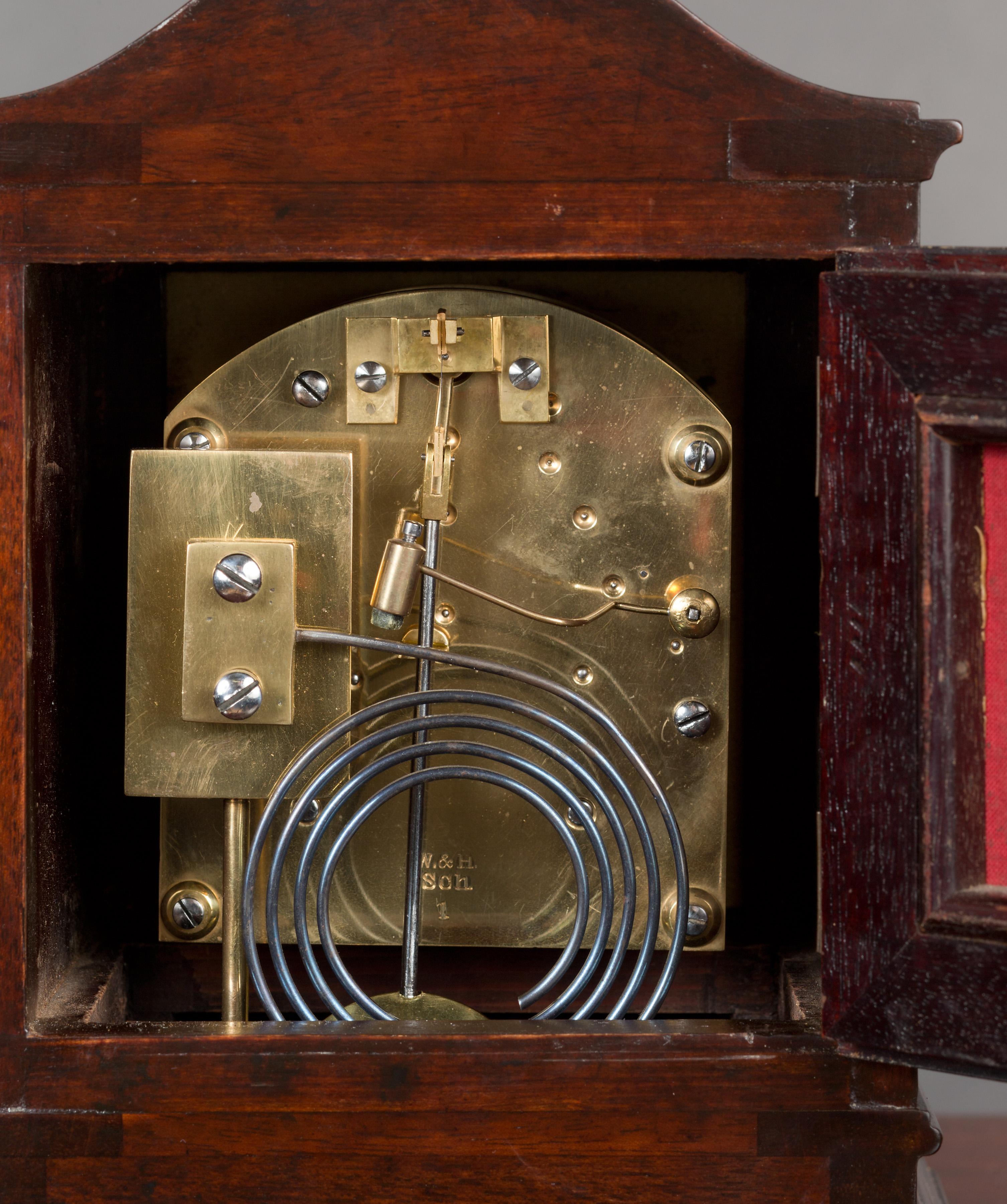 Victorian Mahogany Mantel Clock by Hampton & Sons, Pall Mall For Sale