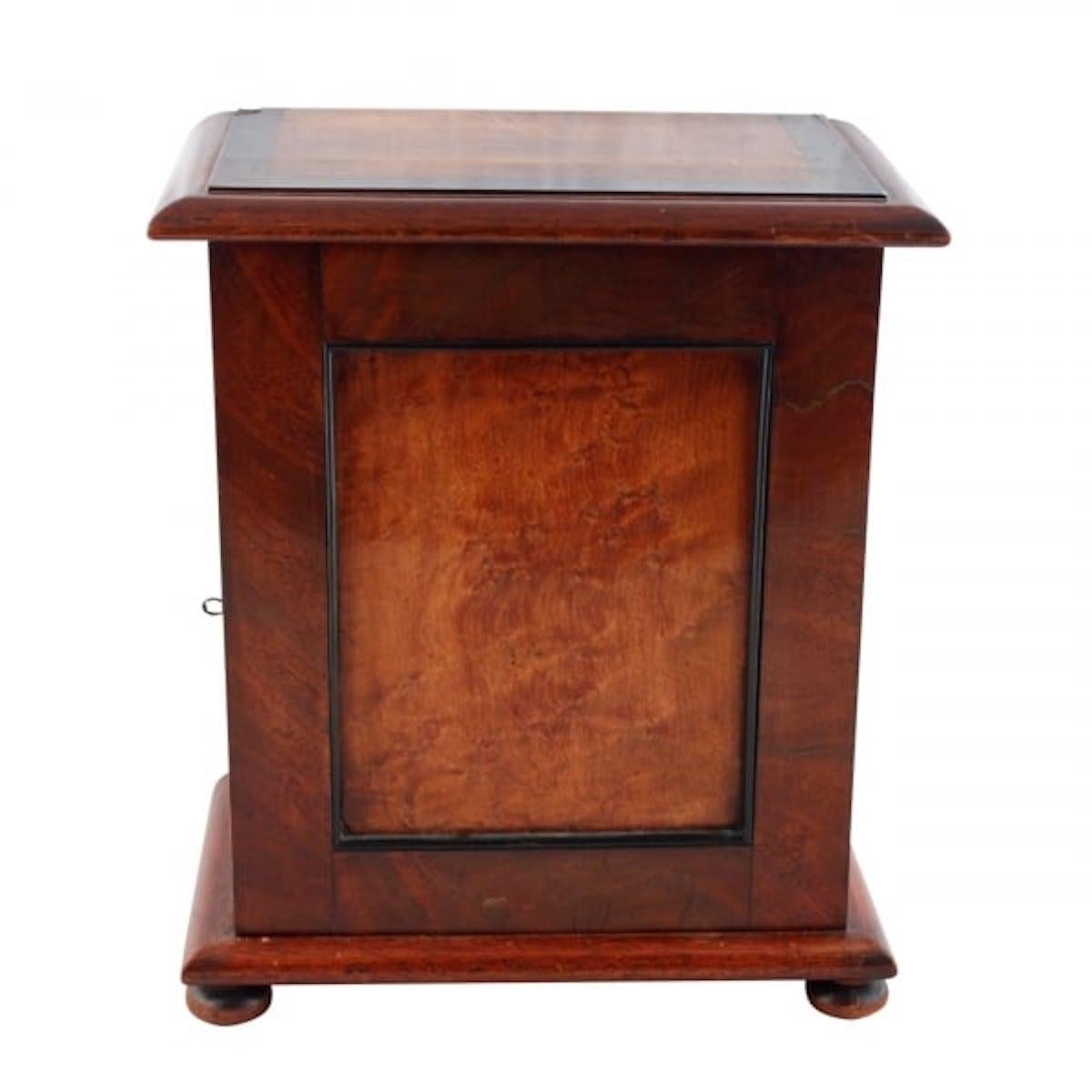 English Mahogany & Maple Table Cabinet, 19th Century For Sale