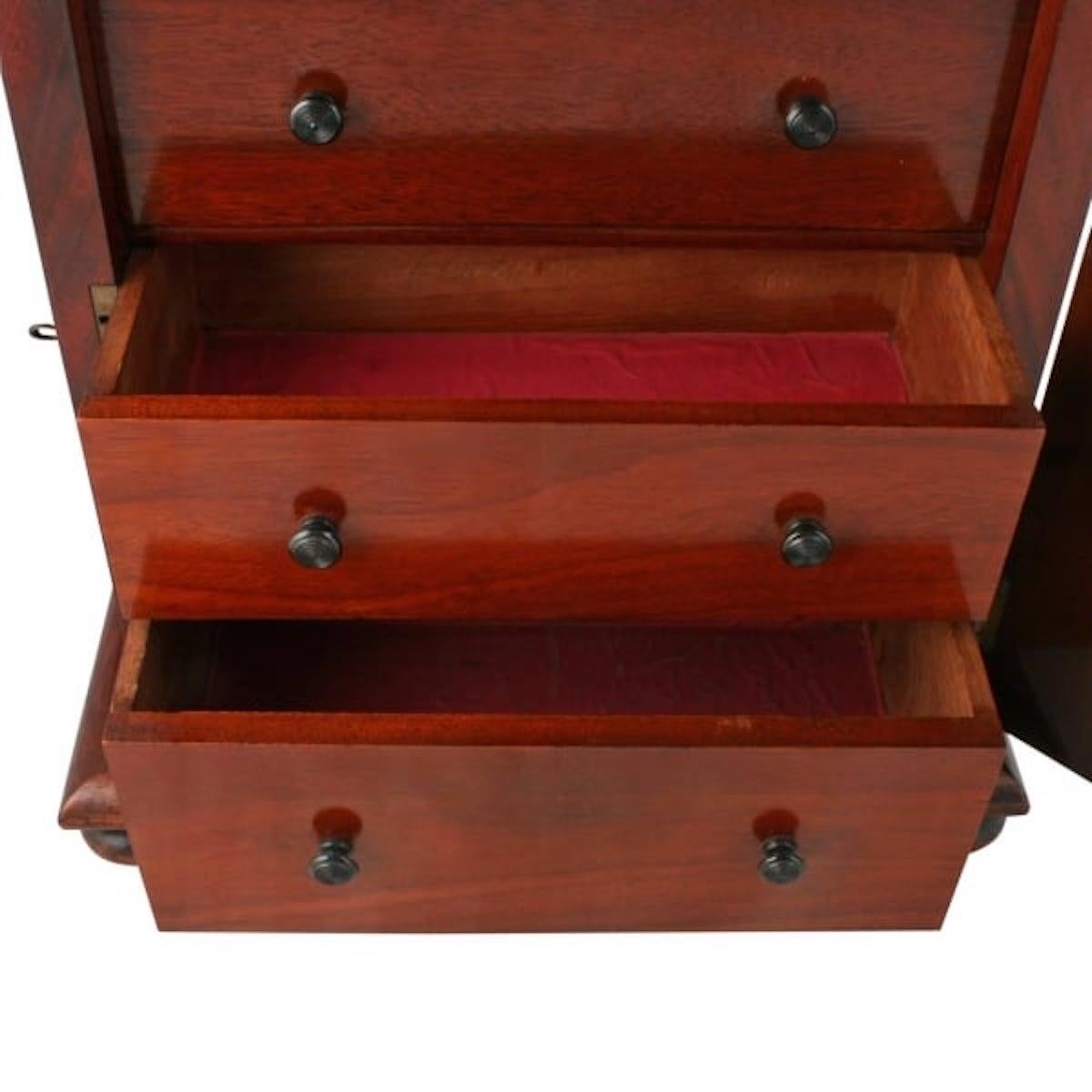 Mahogany & Maple Table Cabinet, 19th Century For Sale 2