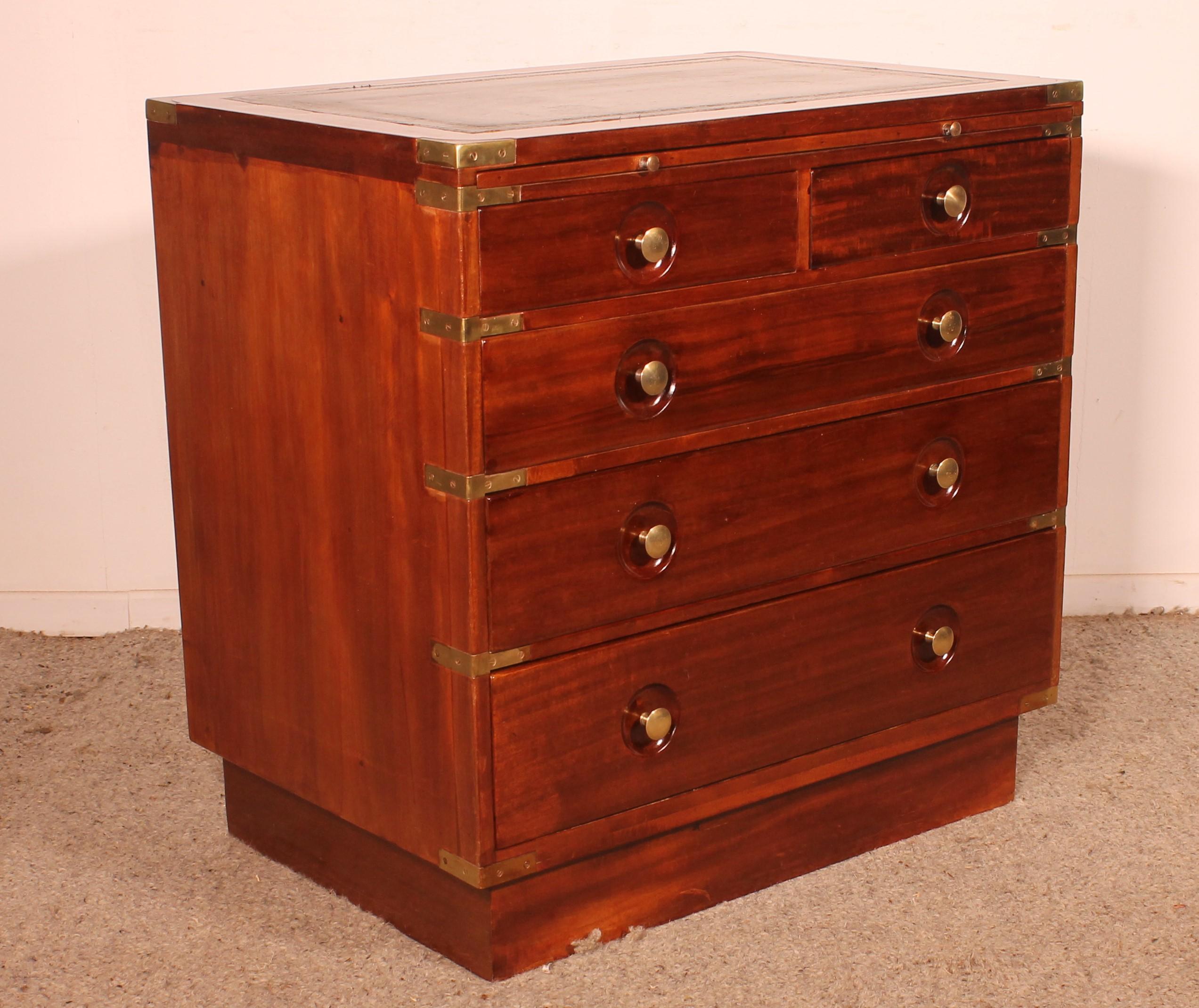 20th Century Mahogany Marine / Campaign Chest Of Drawers Of A Cruise Liner For Sale