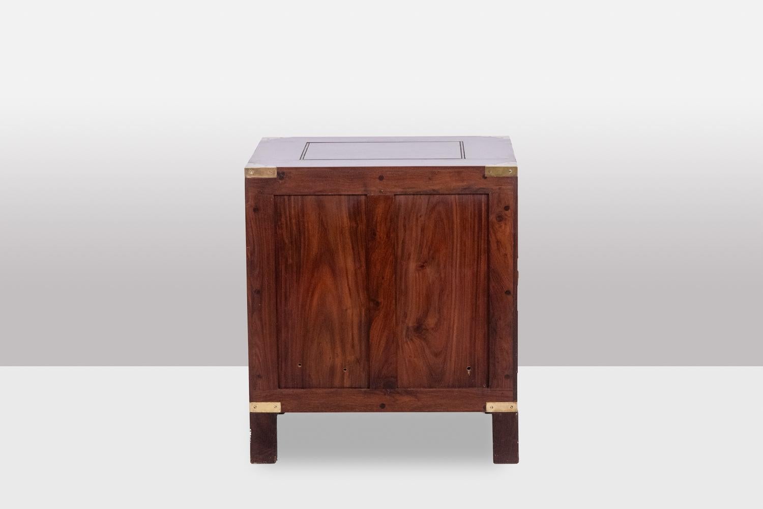 Mahogany marine chest of drawers. Early 20th century. In Excellent Condition For Sale In Saint-Ouen, FR