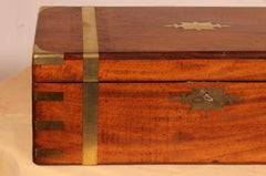 Mahogany Marine Or Campaign Writing Slope With A Hidden Compartment, 19th Centur
