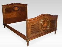 Mahogany Marquetry Inlaid Double Bed