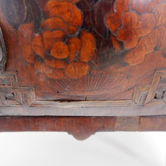 Mahogany marquetry 'Meuble de Maitrise' with floral decoration - 20th