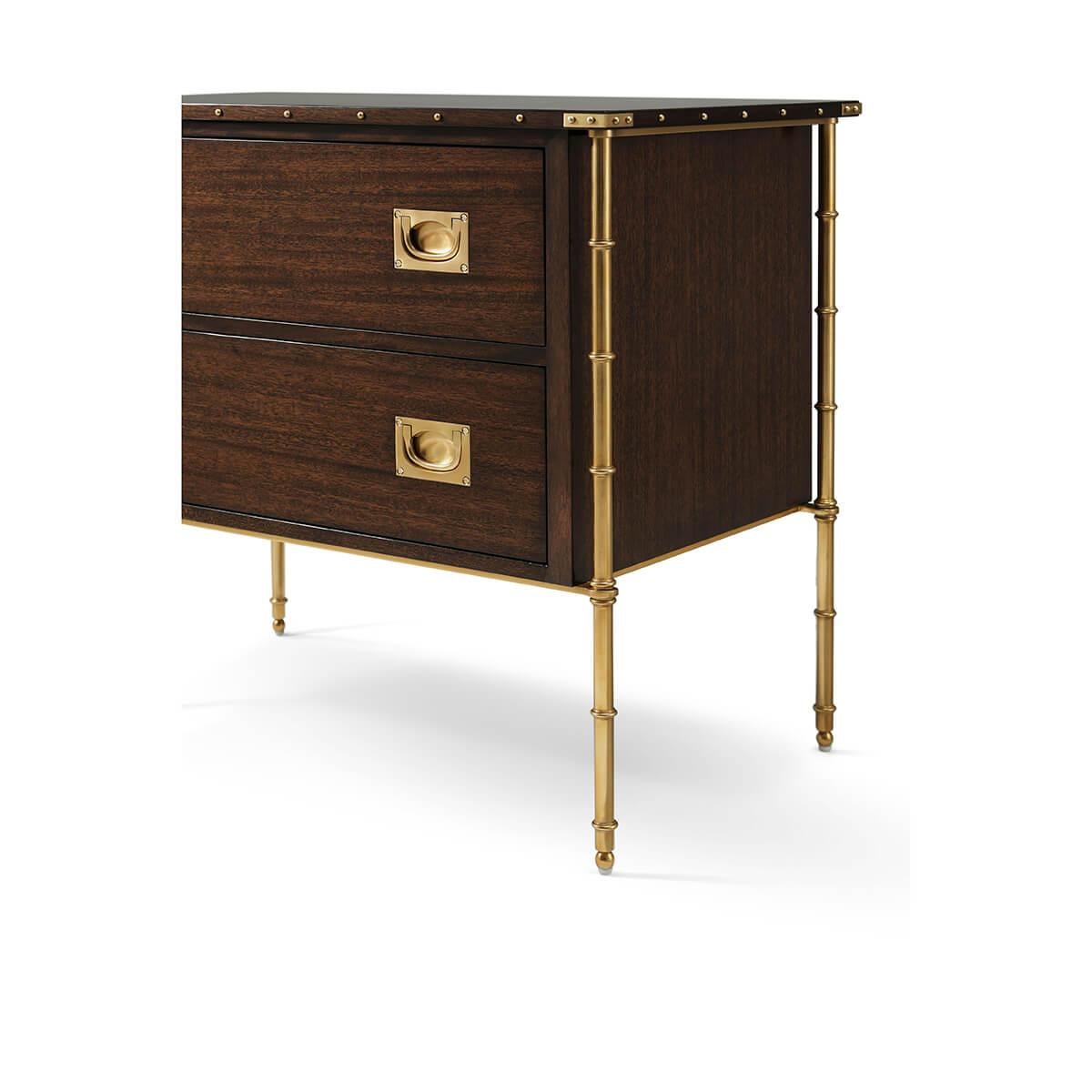 Contemporary Mahogany Mid Century Modern Nightstand For Sale