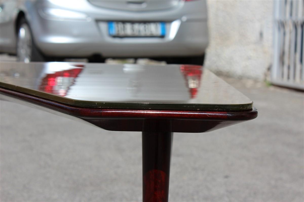 Mahogany Midcentury Table Coffe Italian Design Osvaldo Borsani Attributed For Sale 7