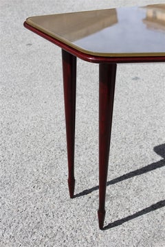 Mahogany Midcentury Table Coffe Italian Design Osvaldo Borsani Attributed