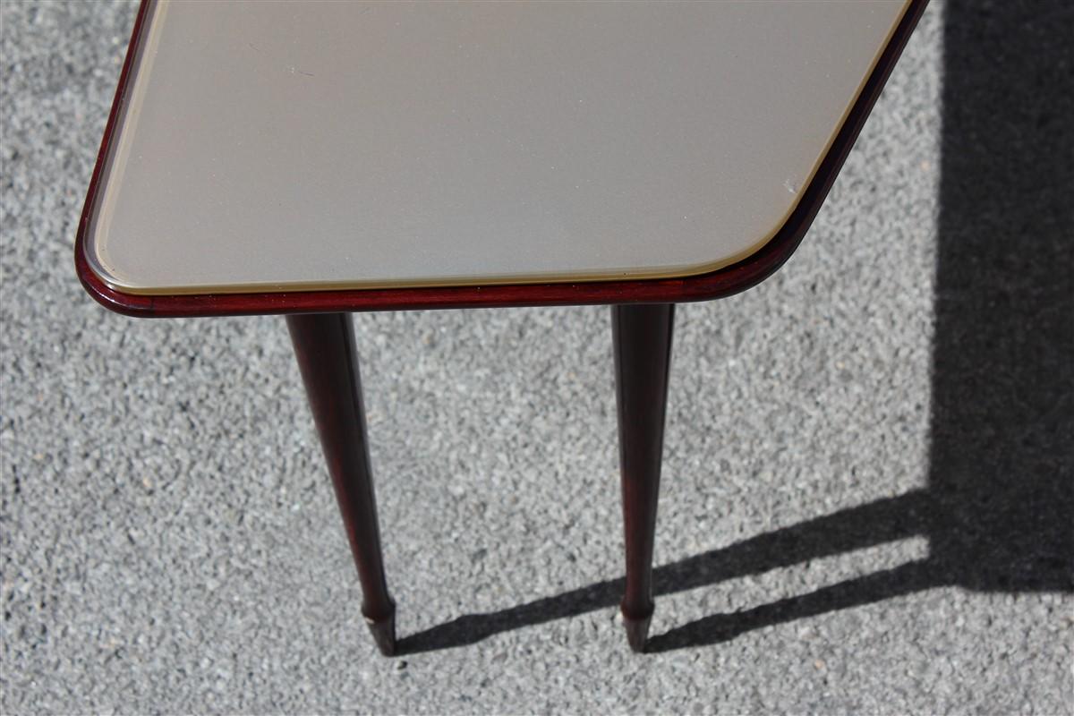 Mahogany Midcentury Table Coffe Italian Design Osvaldo Borsani Attributed For Sale 2