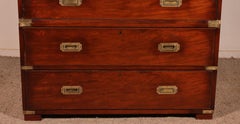 Mahogany Military Or Campaign Chest Of Drawers - 19th Century