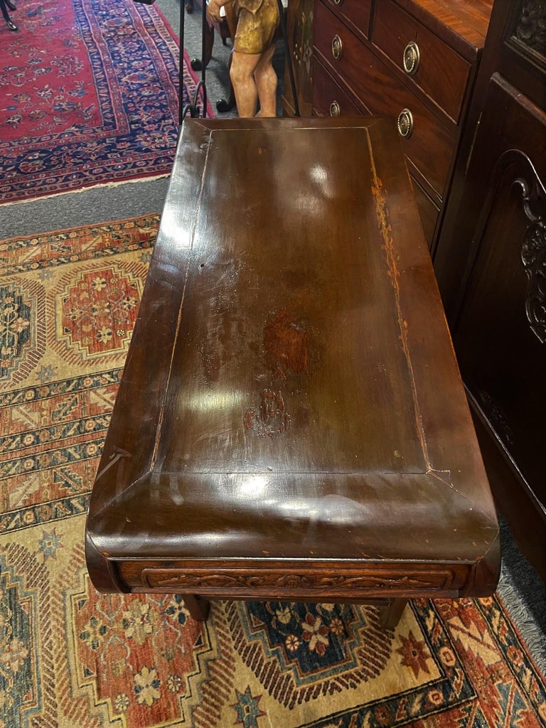 Mahogany Ming Chinese Altar Table, Early 20th Century In Good Condition For Sale In Savannah, GA