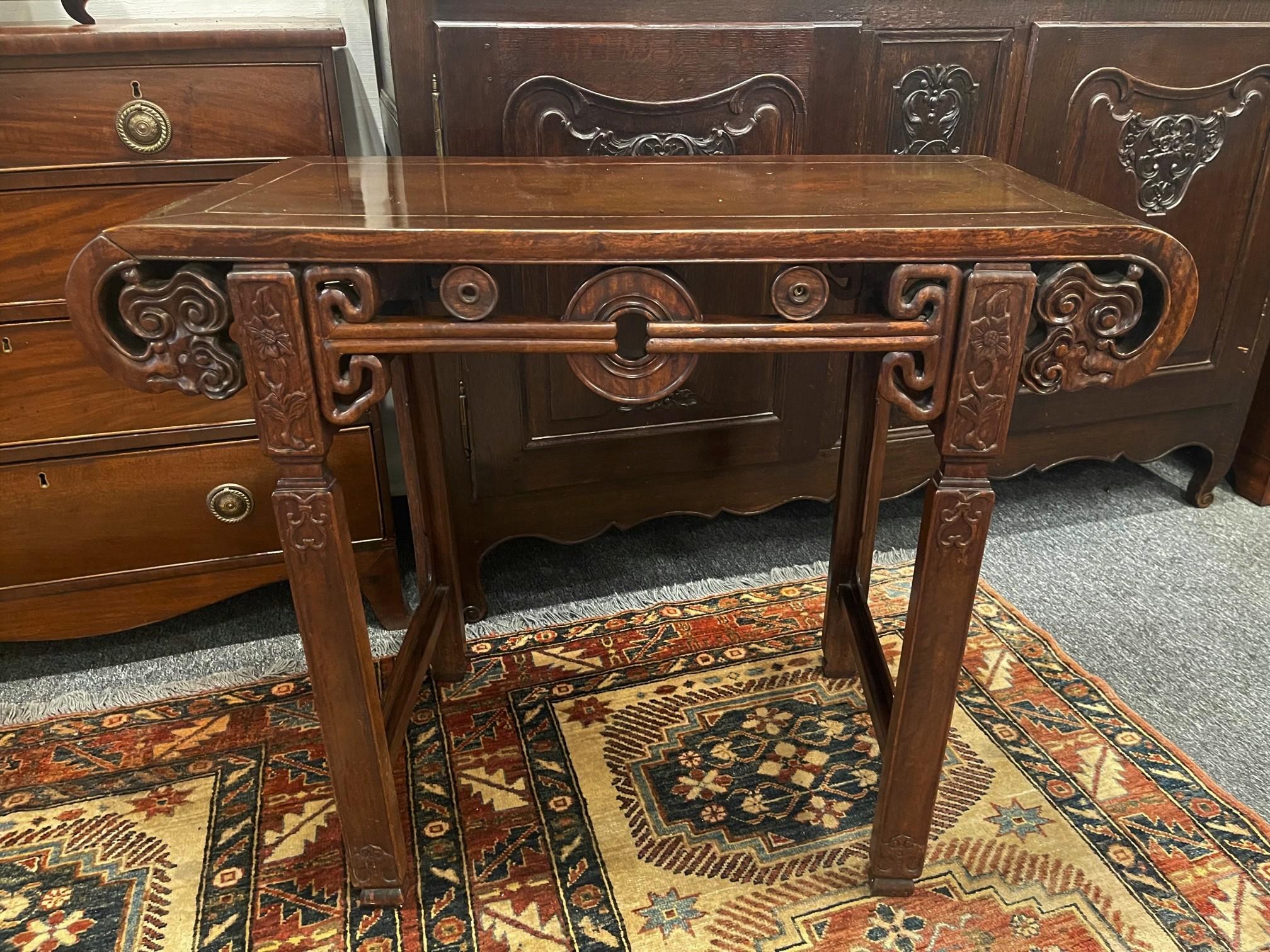 Mahogany Ming Chinese Altar Table, Early 20th Century For Sale 2