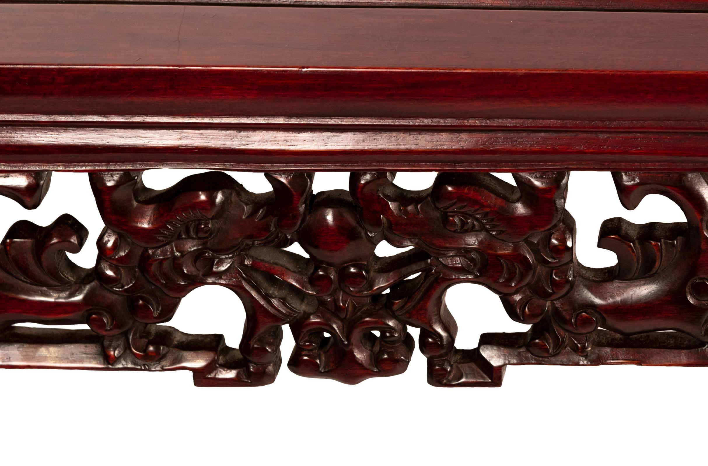 Carved Mahogany Ming Chinese Altar Table For Sale