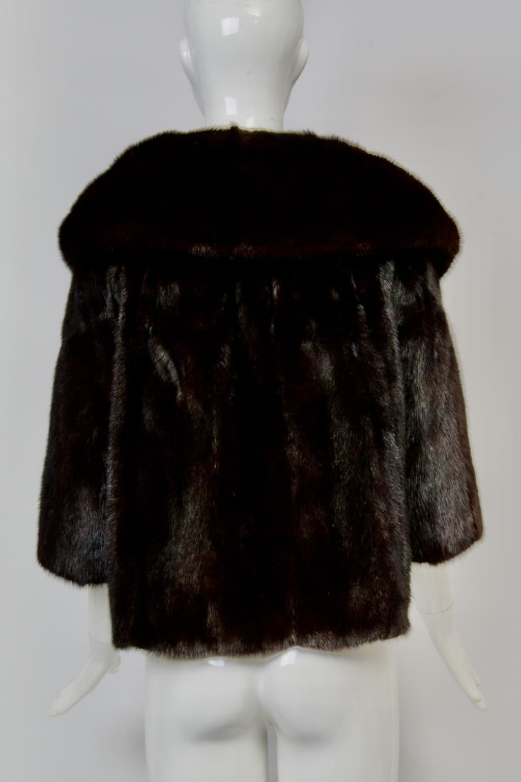 Mahogany Mink Jacket In Good Condition In Alford, MA