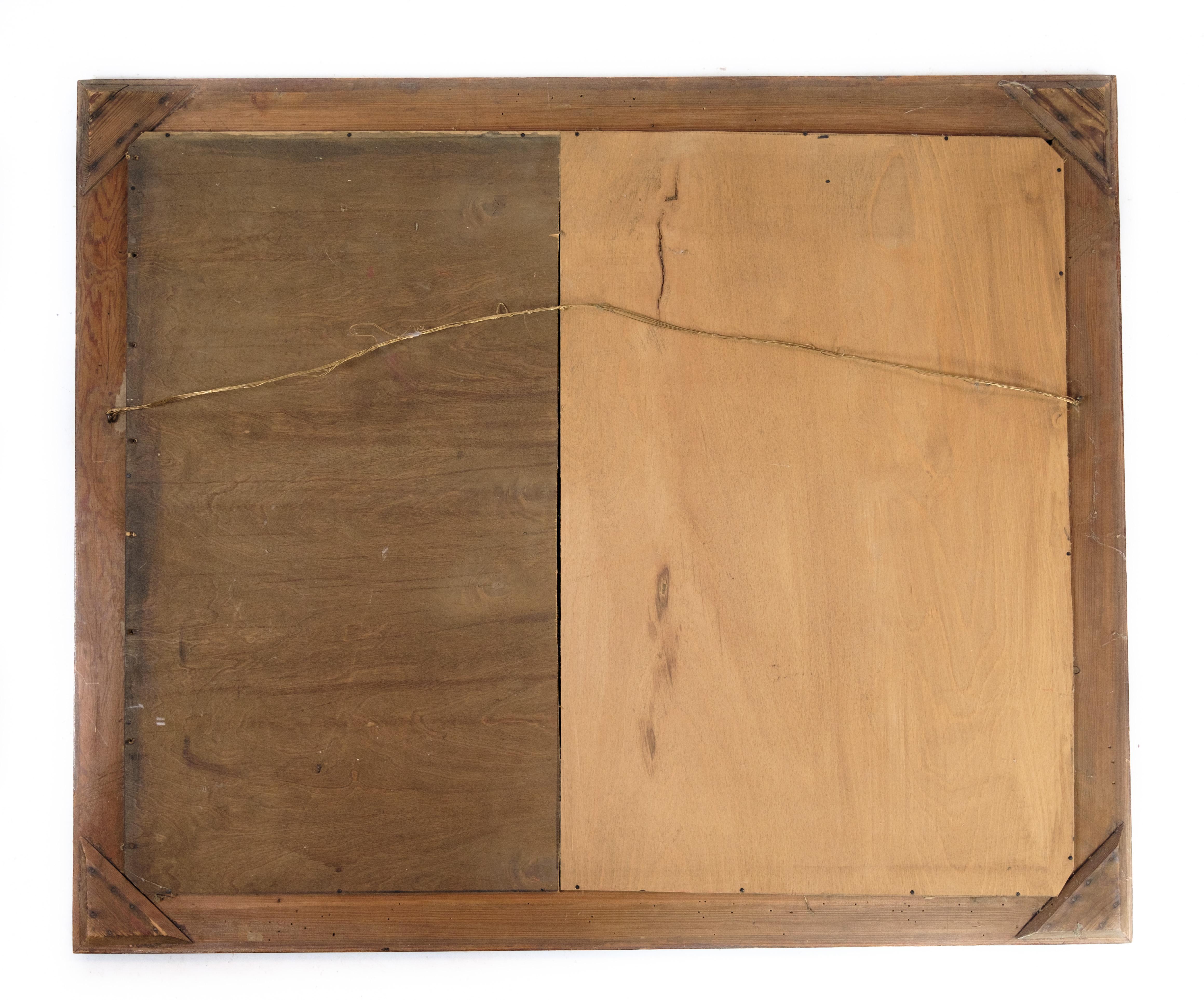 Late 19th Century Mahogany Mirror, Marquetry, 1890 For Sale